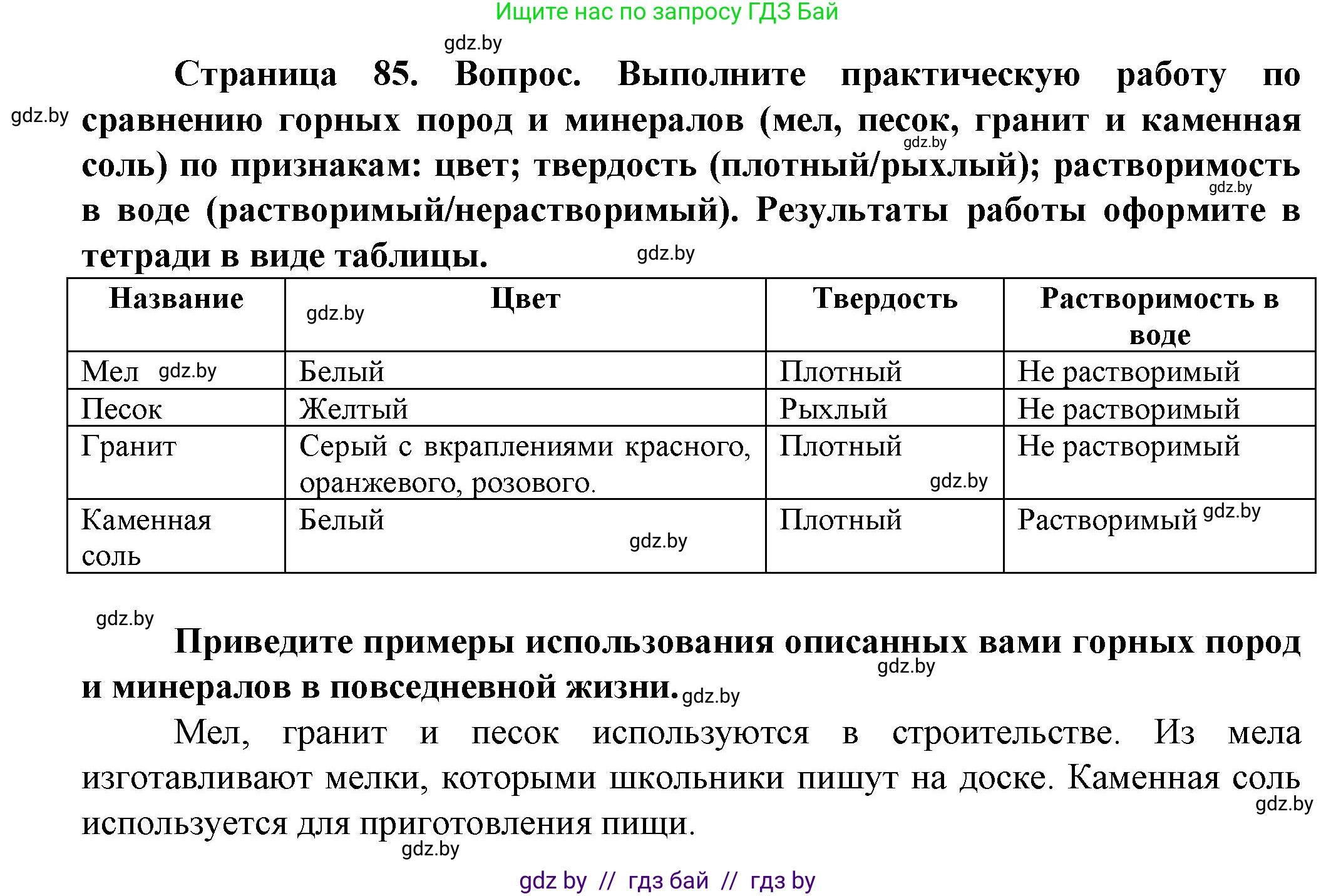 Человек и мир, 5 класс Учебник, авторы: Лопух Пётр Степанович, Сарычева Ольга Владимировна, Шкель Людмила Валерьевна, издательство Народная асвета, Минск, 2022, белого цвета, страница 85, Решение