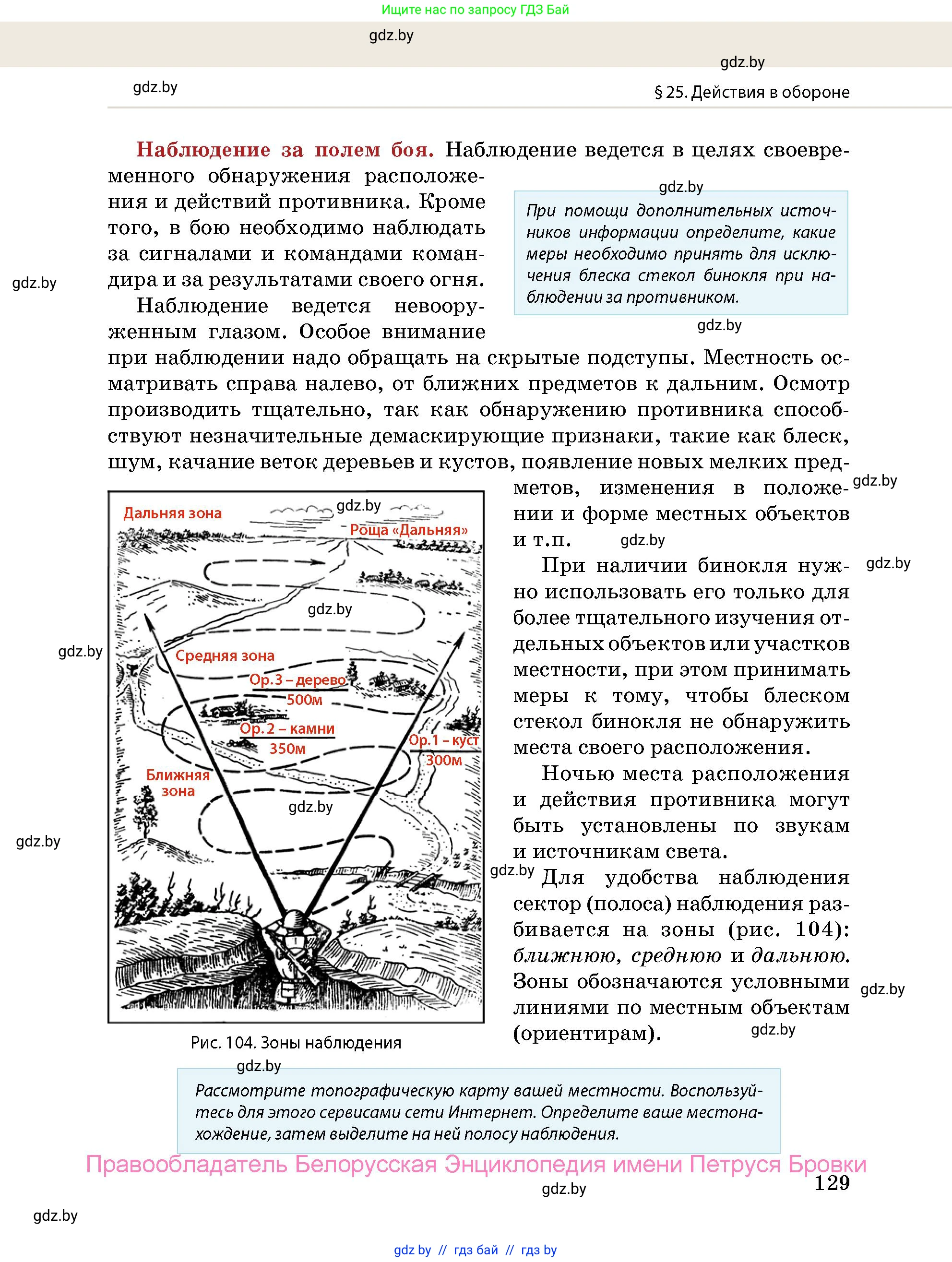 допризывная подготовка, 10-11 класс Учебник, авторы: Драгунов Вадим Валерьевич, Богдан Василий Генрихович, Городниченко Александр Николаевич, Дроговоз И Г, Кирпичев С Н, Мирончук С П, Павлющик А А, Ржеутский Л Я, Савчанчик С А, Стринкевич А Л, Хатешев Н С, Шелудков И Г, Шуканов С В, издательство Белорусская Энциклопедия имени Петруся Бровки, Минск, 2019, страница 129