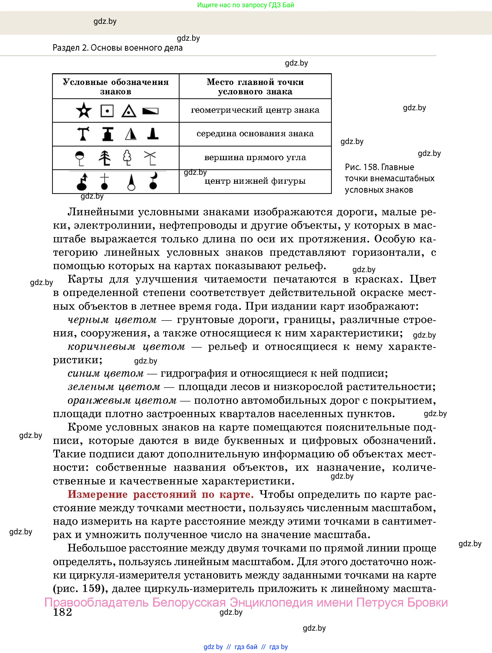 допризывная подготовка, 10-11 класс Учебник, авторы: Драгунов Вадим Валерьевич, Богдан Василий Генрихович, Городниченко Александр Николаевич, Дроговоз И Г, Кирпичев С Н, Мирончук С П, Павлющик А А, Ржеутский Л Я, Савчанчик С А, Стринкевич А Л, Хатешев Н С, Шелудков И Г, Шуканов С В, издательство Белорусская Энциклопедия имени Петруся Бровки, Минск, 2019, страница 182