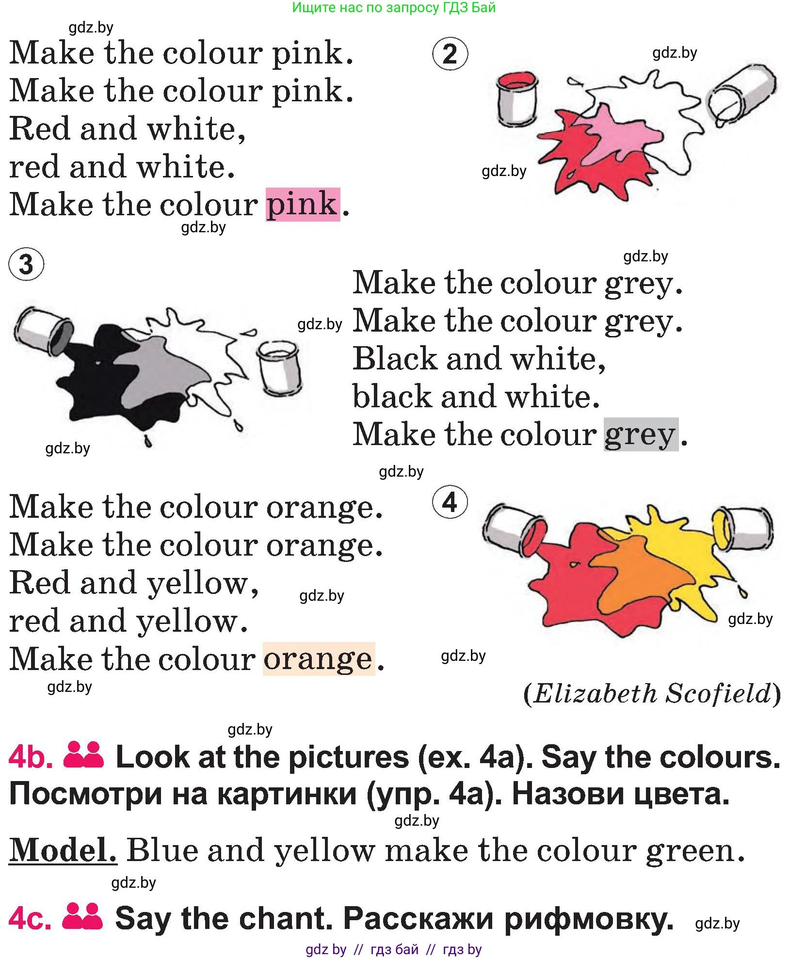 Английский язык (english), 3 класс Учебник, авторы: Лапицкая Людмила Михайловна (Lapitskaya Ludmila), Калишевич Алла Ивановна, Севрюкова Татьяна Юрьевна, Седунова Наталья Михайловна (Sedunova Natalia), издательство Вышэйшая школа, Минск, 2023, Часть 1, страница 18, номер 4, Условие (продолжение 2)