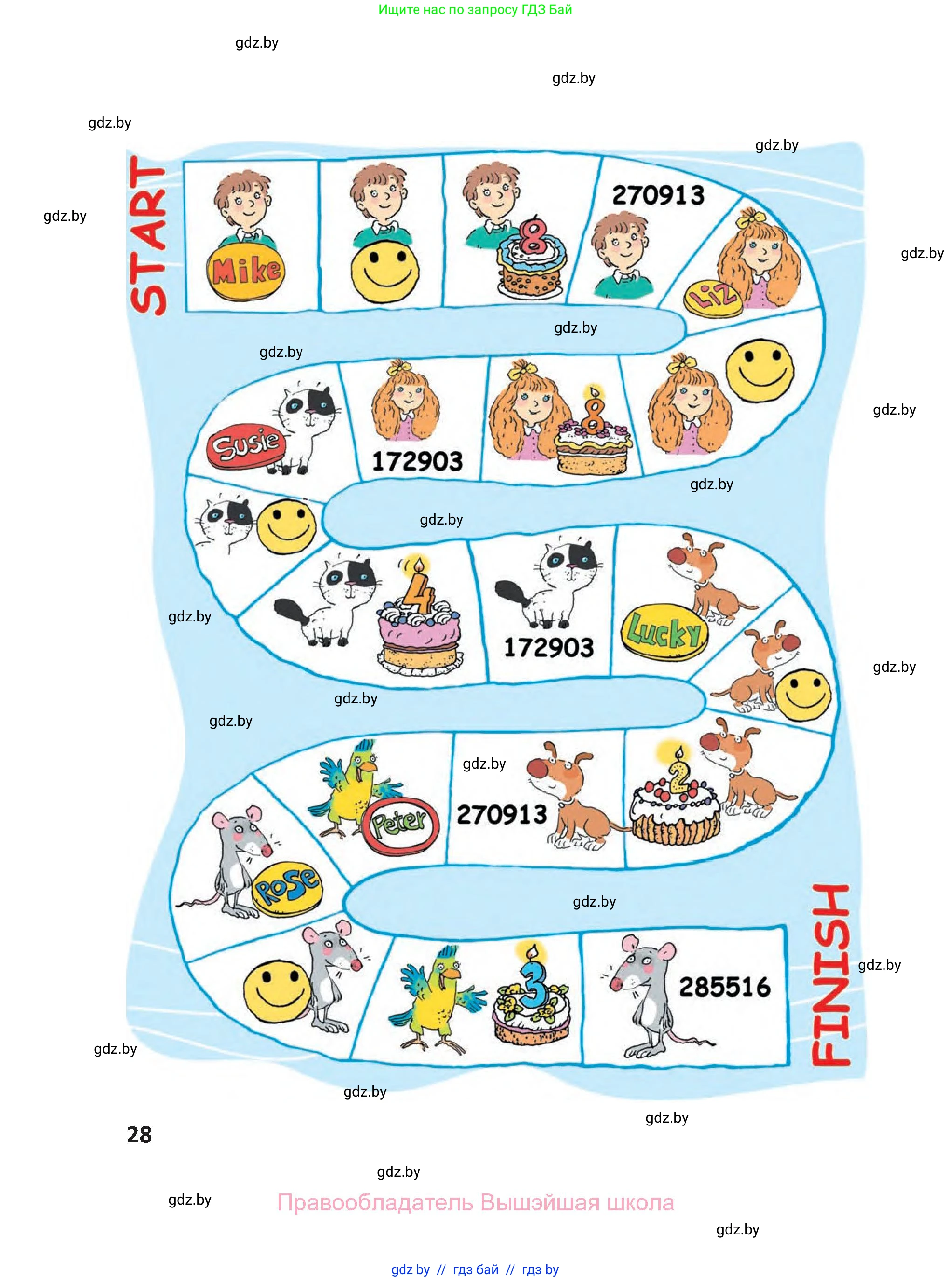 Английский язык (english), 3 класс Учебник, авторы: Лапицкая Людмила Михайловна (Lapitskaya Ludmila), Калишевич Алла Ивановна, Севрюкова Татьяна Юрьевна, Седунова Наталья Михайловна (Sedunova Natalia), издательство Вышэйшая школа, Минск, 2023, Часть 1, страница 28