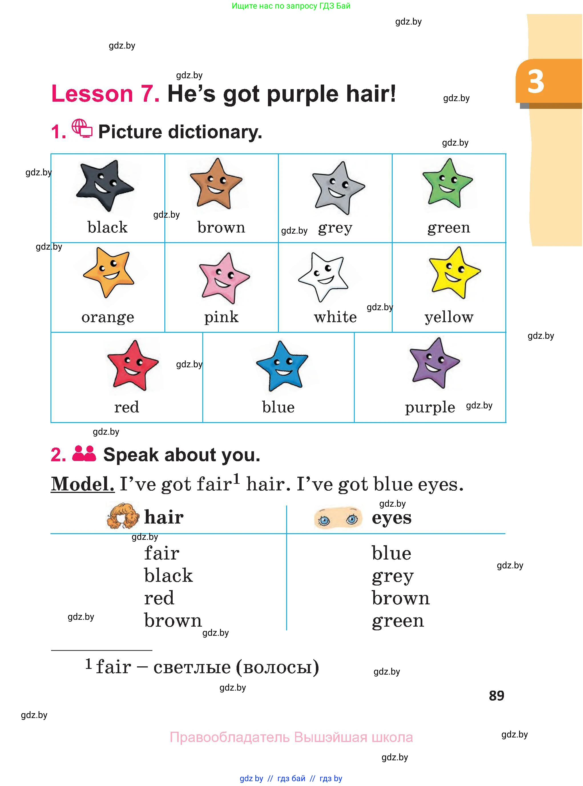 Английский язык (english), 3 класс Учебник, авторы: Лапицкая Людмила Михайловна (Lapitskaya Ludmila), Калишевич Алла Ивановна, Севрюкова Татьяна Юрьевна, Седунова Наталья Михайловна (Sedunova Natalia), издательство Вышэйшая школа, Минск, 2023, Часть 1, страница 89
