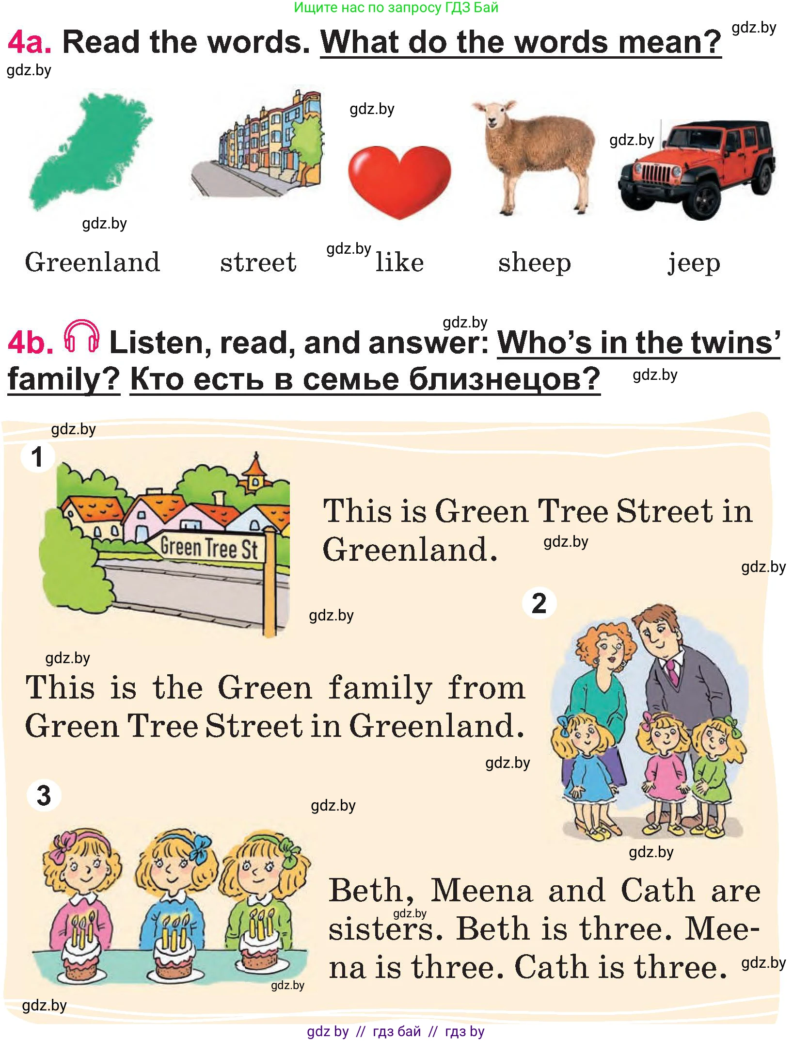 Английский язык (english), 3 класс Учебник, авторы: Лапицкая Людмила Михайловна (Lapitskaya Ludmila), Калишевич Алла Ивановна, Севрюкова Татьяна Юрьевна, Седунова Наталья Михайловна (Sedunova Natalia), издательство Вышэйшая школа, Минск, 2023, Часть 1, страница 94, номер 4, Условие