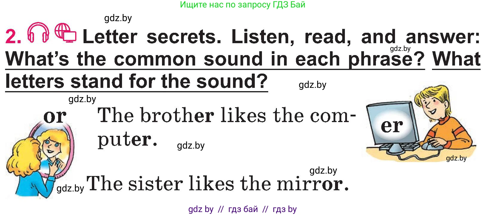 Английский язык (english), 3 класс Учебник, авторы: Лапицкая Людмила Михайловна (Lapitskaya Ludmila), Калишевич Алла Ивановна, Севрюкова Татьяна Юрьевна, Седунова Наталья Михайловна (Sedunova Natalia), издательство Вышэйшая школа, Минск, 2023, Часть 2, страница 31, номер 2, Условие