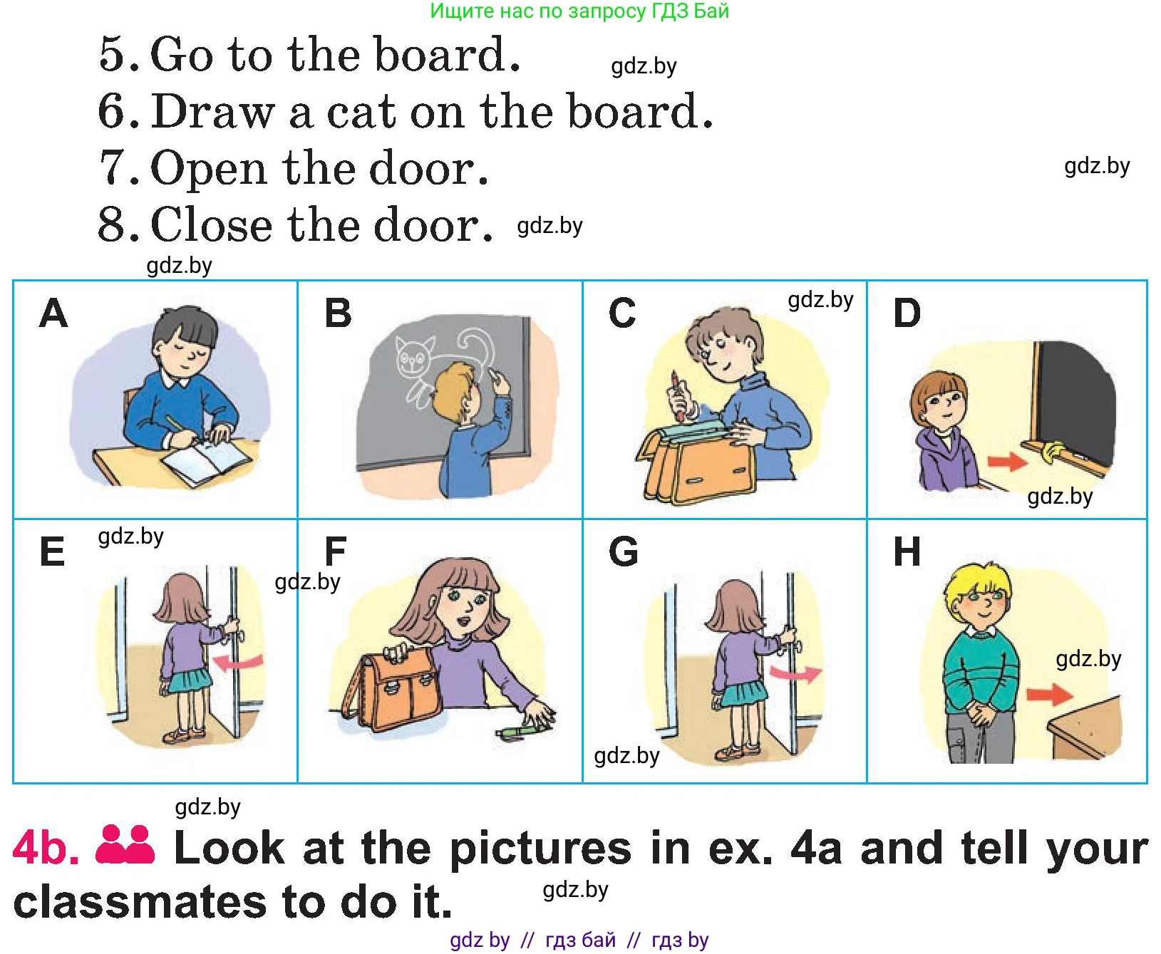 Английский язык (english), 3 класс Учебник, авторы: Лапицкая Людмила Михайловна (Lapitskaya Ludmila), Калишевич Алла Ивановна, Севрюкова Татьяна Юрьевна, Седунова Наталья Михайловна (Sedunova Natalia), издательство Вышэйшая школа, Минск, 2023, Часть 2, страница 74, номер 4, Условие (продолжение 2)