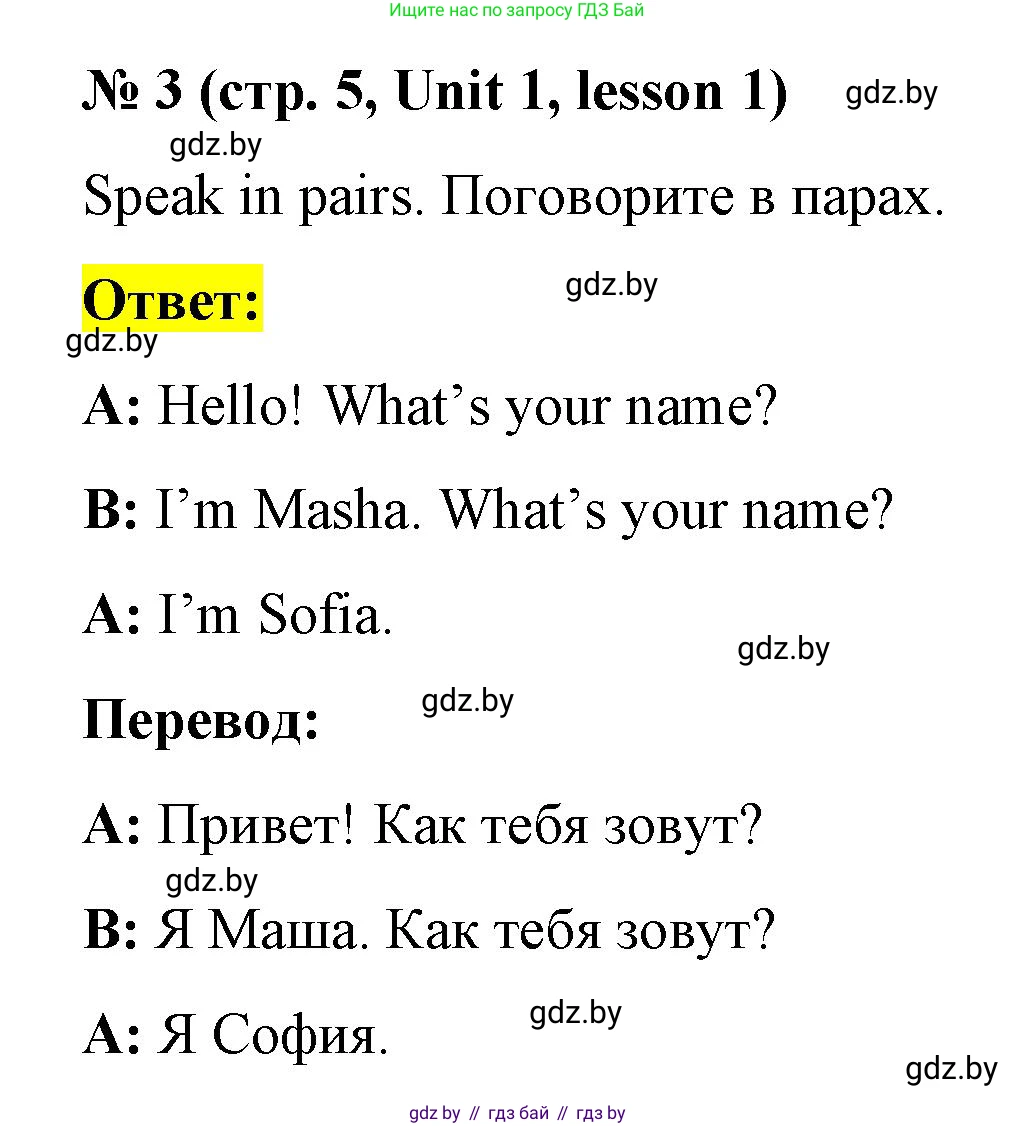 Английский язык (english), 3 класс практикум по грамматике (grammar), автор: Севрюкова Татьяна Юрьевна, издательство Аверсэв, Минск, 2023, салатового цвета, страница 5, номер 3, Решение