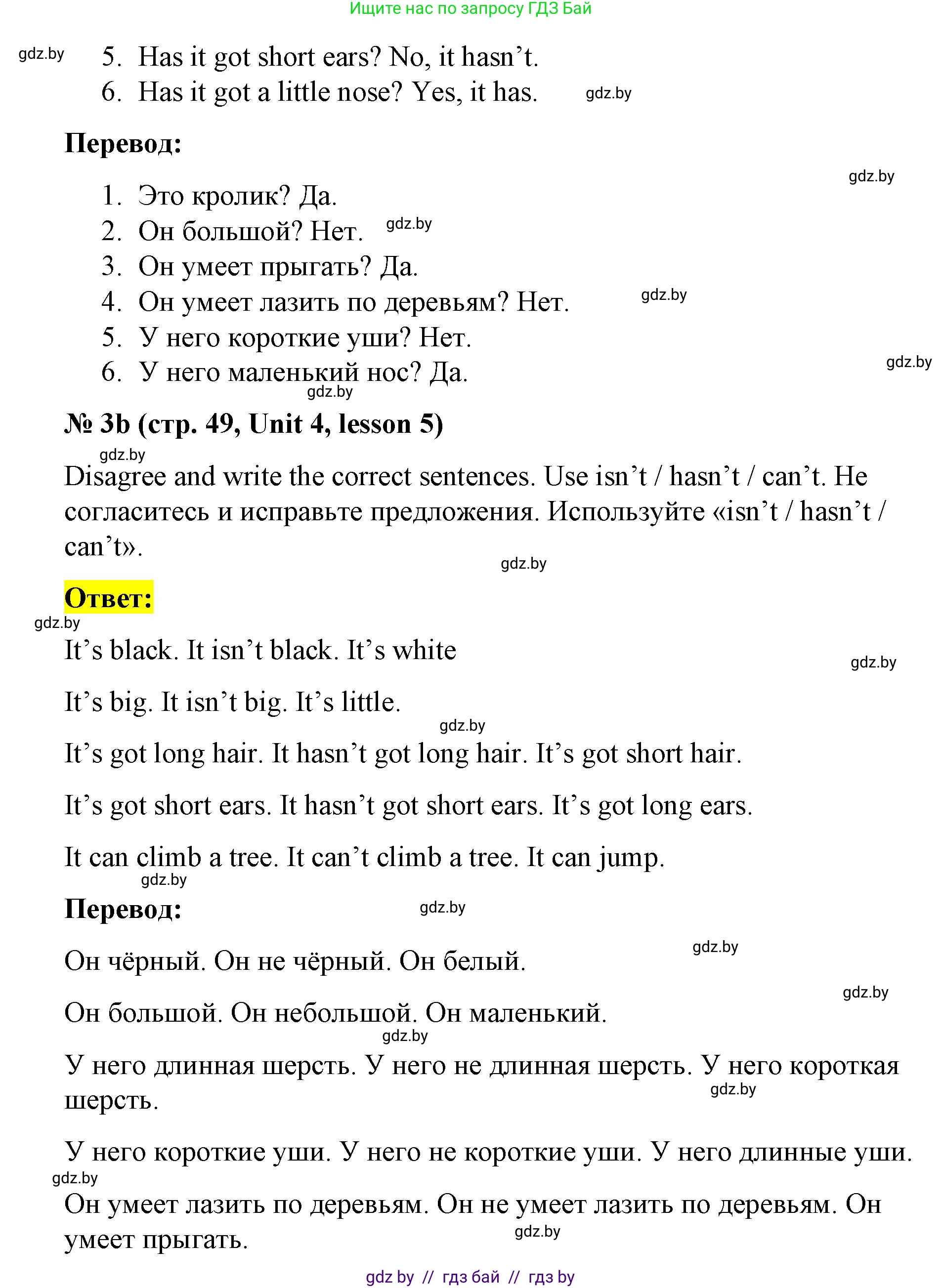 Английский язык (english), 3 класс практикум по грамматике (grammar), автор: Севрюкова Татьяна Юрьевна, издательство Аверсэв, Минск, 2023, салатового цвета, страница 49, номер 3, Решение (продолжение 2)