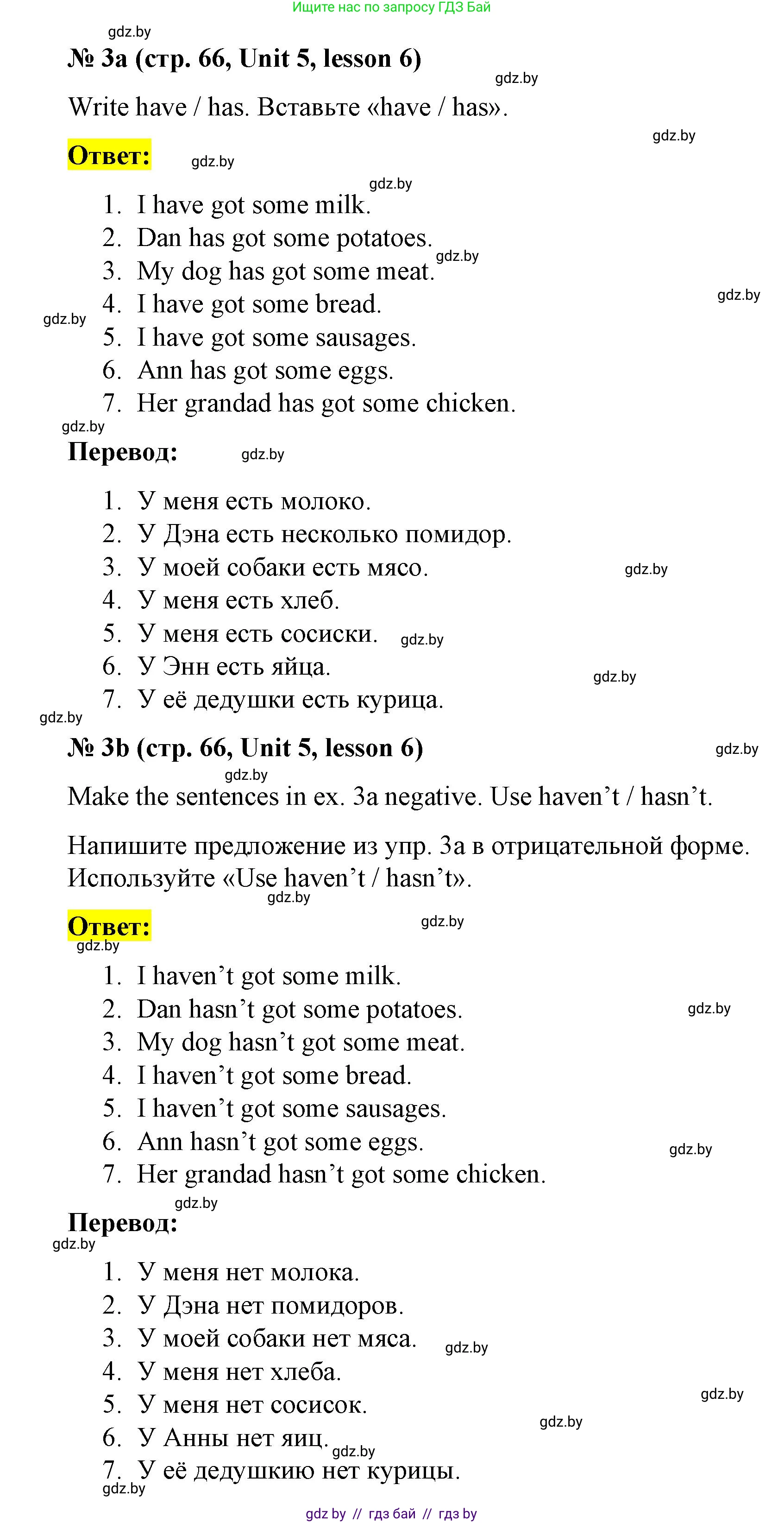 Английский язык (english), 3 класс практикум по грамматике (grammar), автор: Севрюкова Татьяна Юрьевна, издательство Аверсэв, Минск, 2023, салатового цвета, страница 66, номер 3, Решение