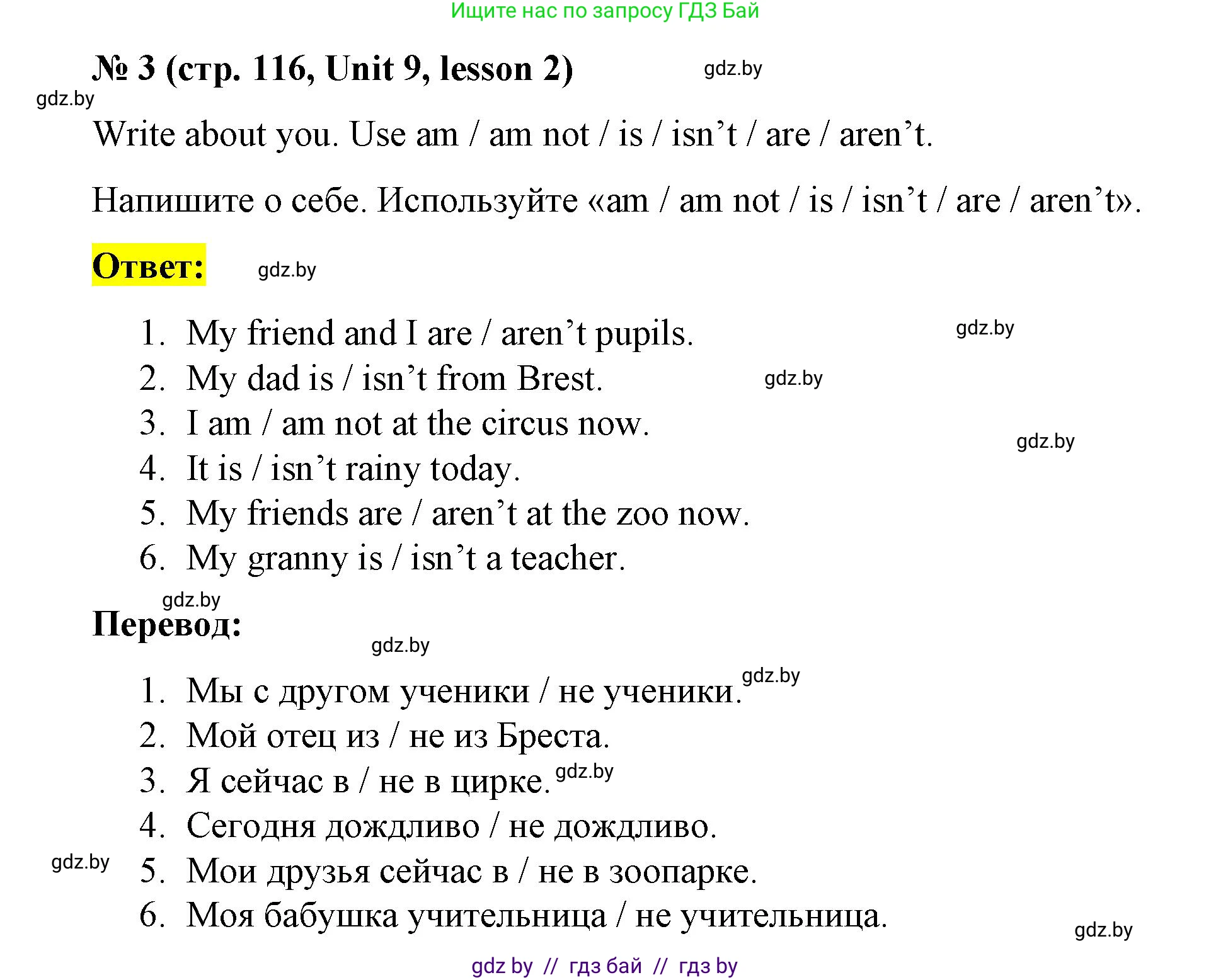 Английский язык (english), 3 класс практикум по грамматике (grammar), автор: Севрюкова Татьяна Юрьевна, издательство Аверсэв, Минск, 2023, салатового цвета, страница 116, номер 3, Решение