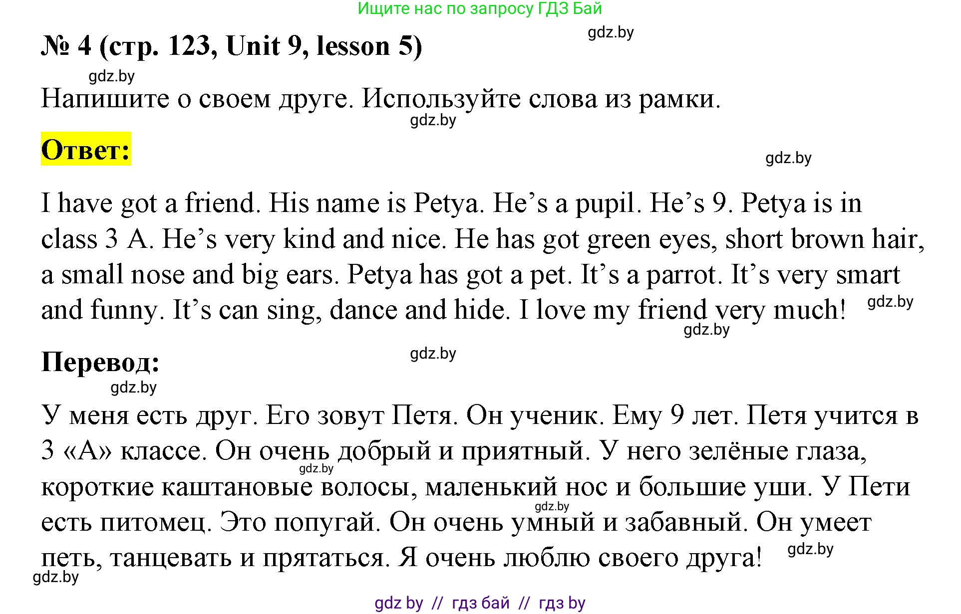 Английский язык (english), 3 класс практикум по грамматике (grammar), автор: Севрюкова Татьяна Юрьевна, издательство Аверсэв, Минск, 2023, салатового цвета, страница 123, номер 4, Решение