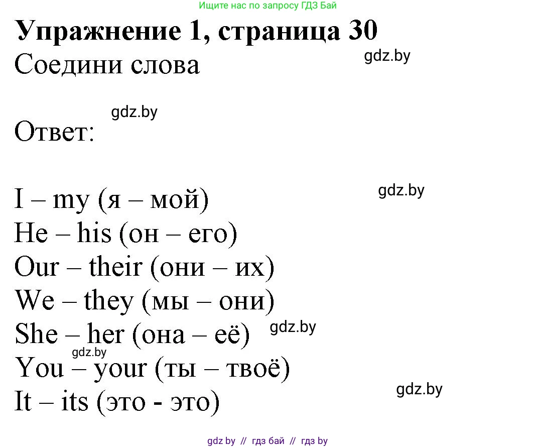 Английский язык (english), 4 класс практикум (activity book ), авторы: Лапицкая Людмила Михайловна (Lapitskaya Ludmila), Седунова Наталья Михайловна (Sedunova Natalia), издательство Аверсэв, Минск, 2025, Часть 1, страница 29, номер 1, Решение