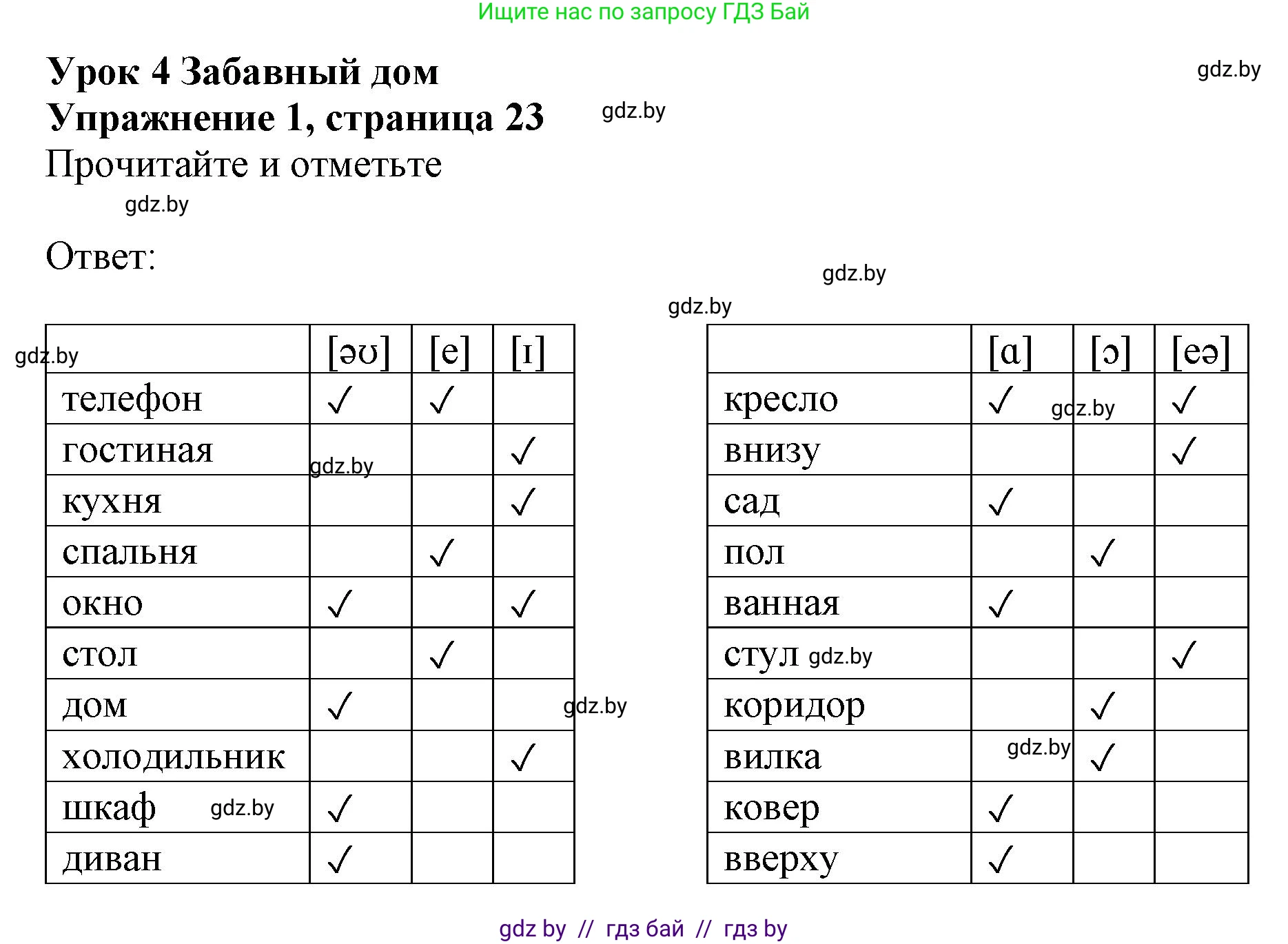 Английский язык (english), 4 класс практикум (activity book ), авторы: Лапицкая Людмила Михайловна (Lapitskaya Ludmila), Седунова Наталья Михайловна (Sedunova Natalia), издательство Аверсэв, Минск, 2025, Часть 2, страница 23, номер 1, Решение
