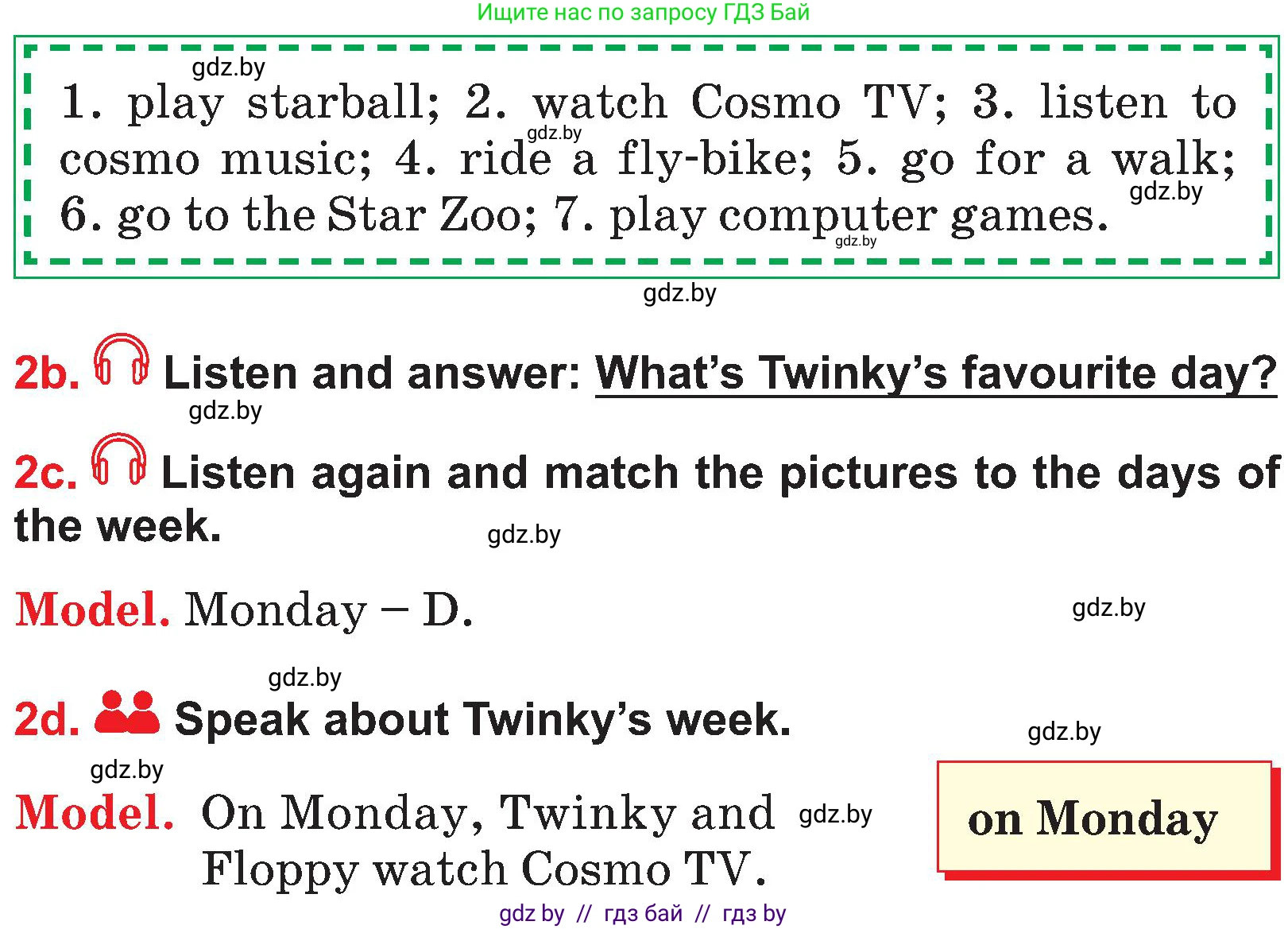 Английский язык (english), 4 класс Учебник (Student's book), авторы: Лапицкая Людмила Михайловна (Lapitskaya Ludmila), Седунова Наталья Михайловна (Sedunova Natalia), издательство Адукацыя i выхаванне, Минск, 2024, бирюзового цвета, Часть ( Part) 1, страница 24, номер 2, Условие (продолжение 2)