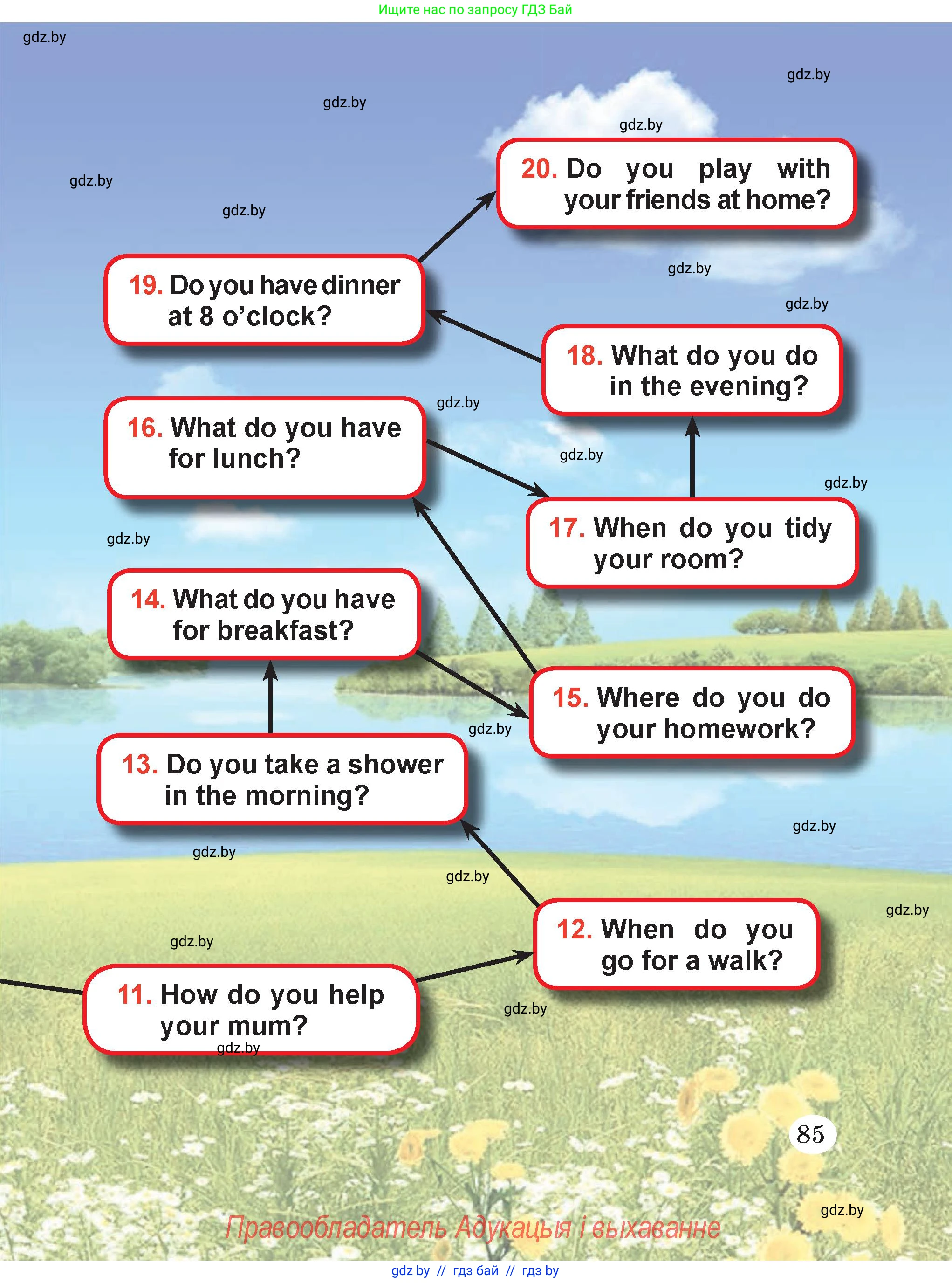 Английский язык (english), 4 класс Учебник (Student's book), авторы: Лапицкая Людмила Михайловна (Lapitskaya Ludmila), Седунова Наталья Михайловна (Sedunova Natalia), издательство Адукацыя i выхаванне, Минск, 2024, бирюзового цвета, Часть ( Part) 1, страница 85