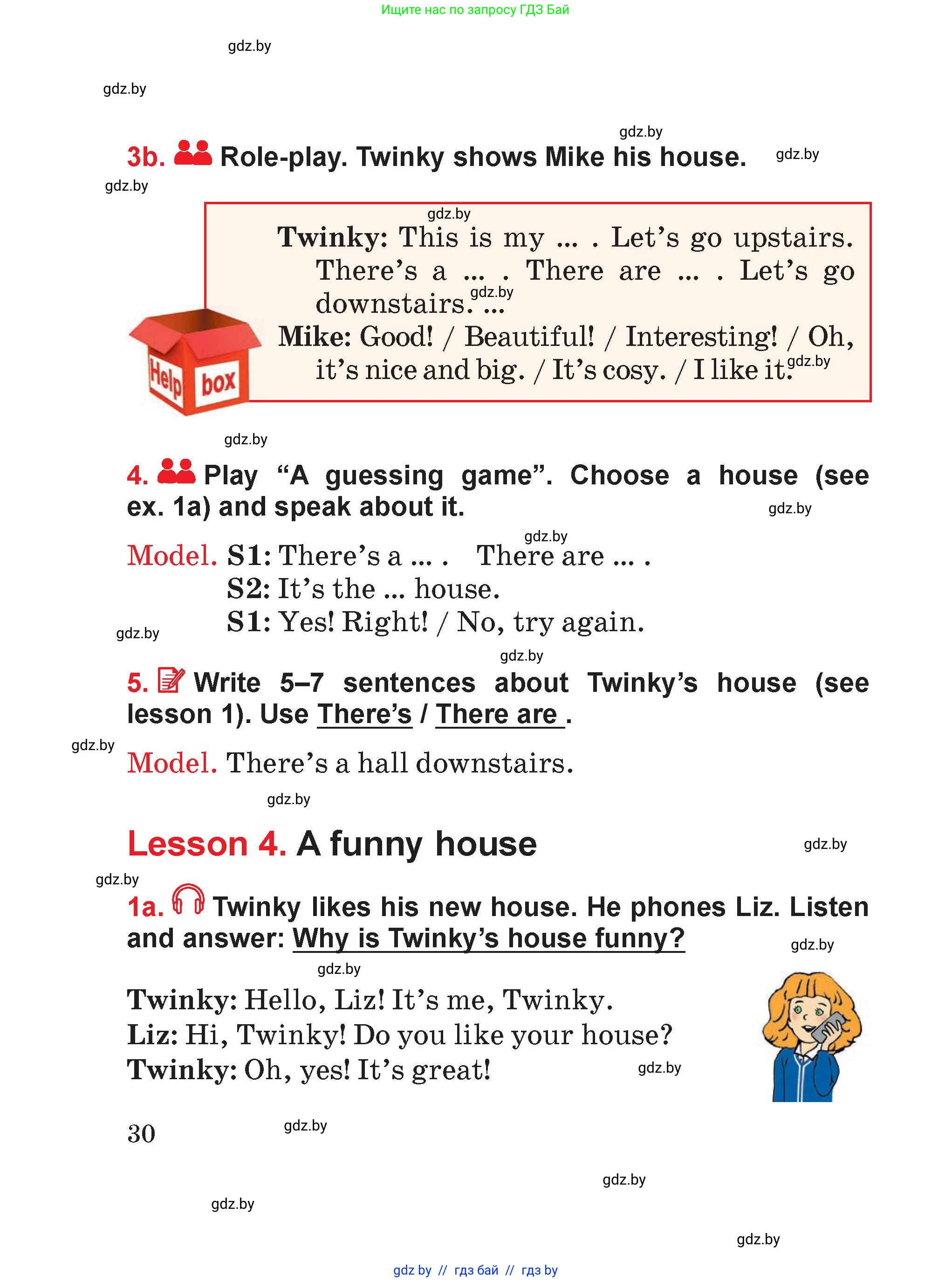 Английский язык (english), 4 класс Учебник (Student's book), авторы: Лапицкая Людмила Михайловна (Lapitskaya Ludmila), Седунова Наталья Михайловна (Sedunova Natalia), издательство Адукацыя i выхаванне, Минск, 2024, бирюзового цвета, Часть ( Part) 2, страница 30