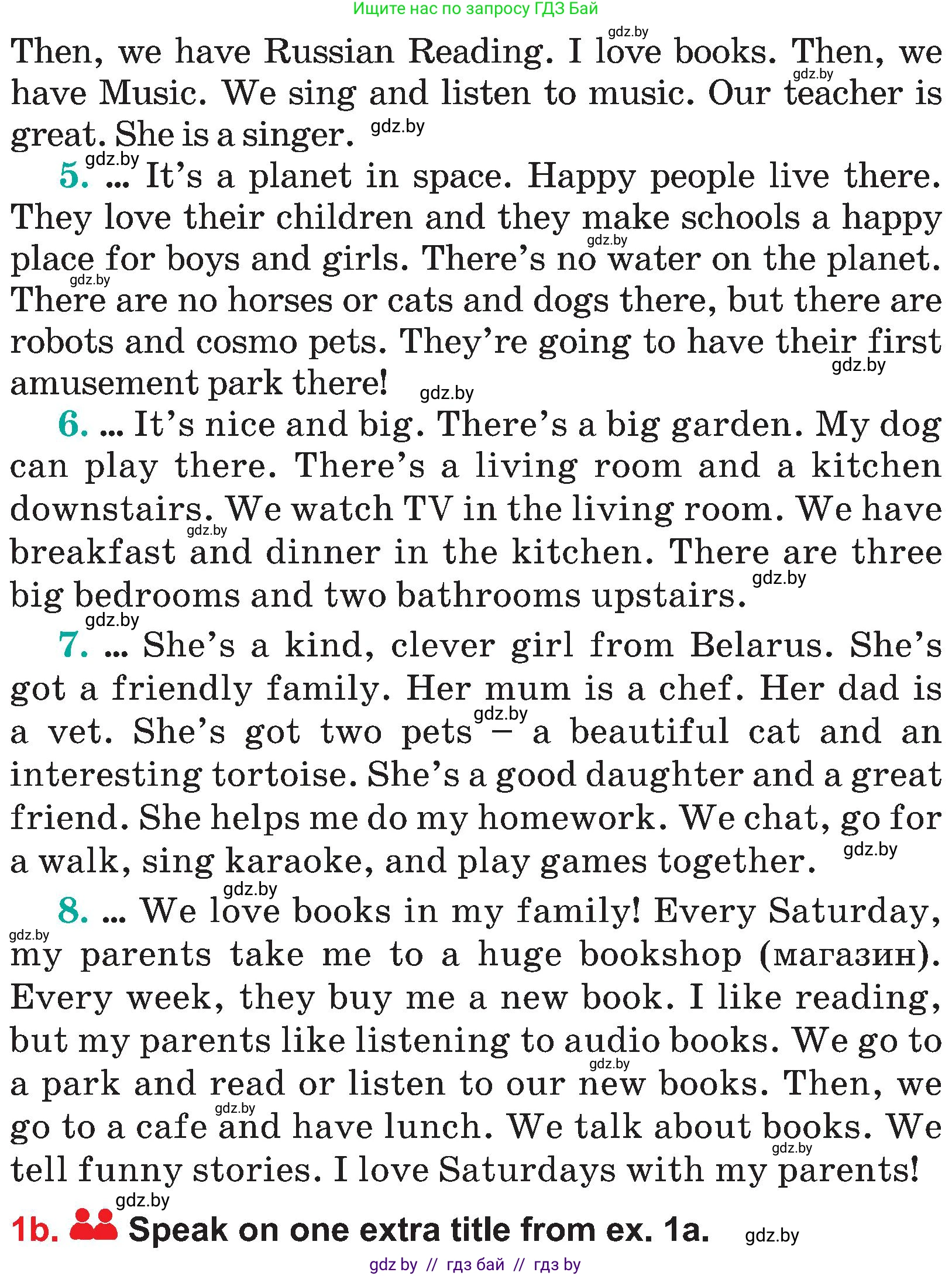 Английский язык (english), 4 класс Учебник (Student's book), авторы: Лапицкая Людмила Михайловна (Lapitskaya Ludmila), Седунова Наталья Михайловна (Sedunova Natalia), издательство Адукацыя i выхаванне, Минск, 2024, бирюзового цвета, Часть ( Part) 2, страница 138, номер 1, Условие (продолжение 2)