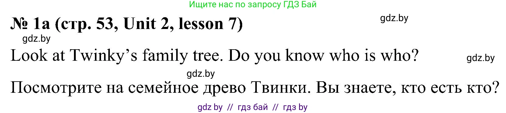 Английский язык (english), 4 класс Учебник (Student's book), авторы: Лапицкая Людмила Михайловна (Lapitskaya Ludmila), Седунова Наталья Михайловна (Sedunova Natalia), издательство Адукацыя i выхаванне, Минск, 2024, бирюзового цвета, Часть ( Part) 1, страница 53, номер 1, Решение 2