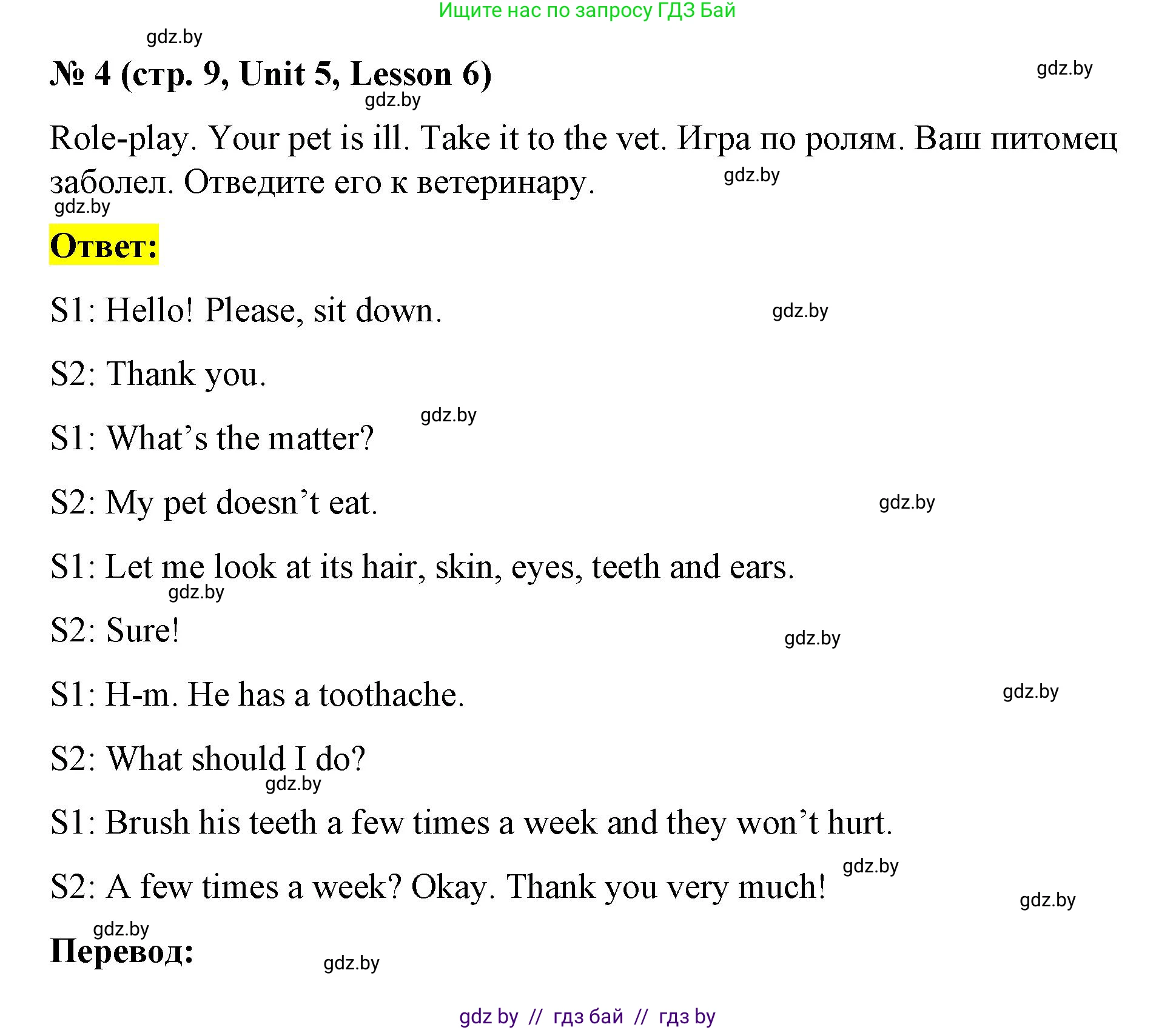 Английский язык (english), 4 класс Учебник (Student's book), авторы: Лапицкая Людмила Михайловна (Lapitskaya Ludmila), Седунова Наталья Михайловна (Sedunova Natalia), издательство Адукацыя i выхаванне, Минск, 2024, бирюзового цвета, Часть ( Part) 2, страница 9, номер 4, Решение 2