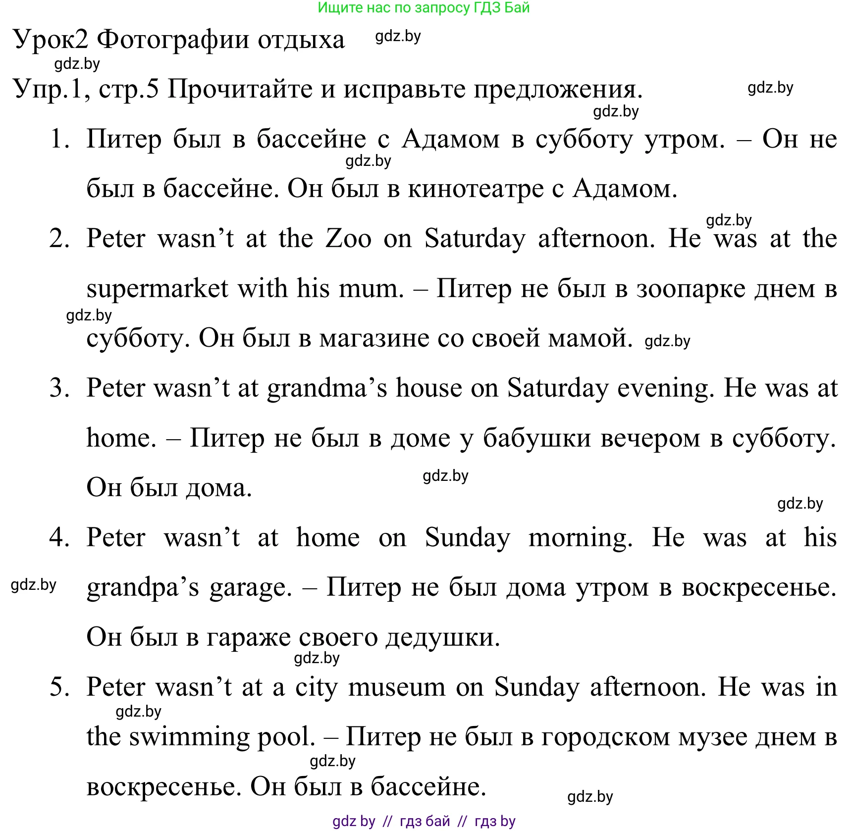 Английский язык (english), 5 класс практикум (activity book ), авторы: Демченко Наталья Валентиновна, Севрюкова Татьяна Юрьевна, Наумова Елена Георгиевна, Лапицкая Людмила Михайловна (Lapitskaya Ludmila), Юхнель Наталья Валентиновна, издательство Аверсэв, Минск, 2019, зелёного цвета, Часть 1, страница 5, номер 1, Решение 2