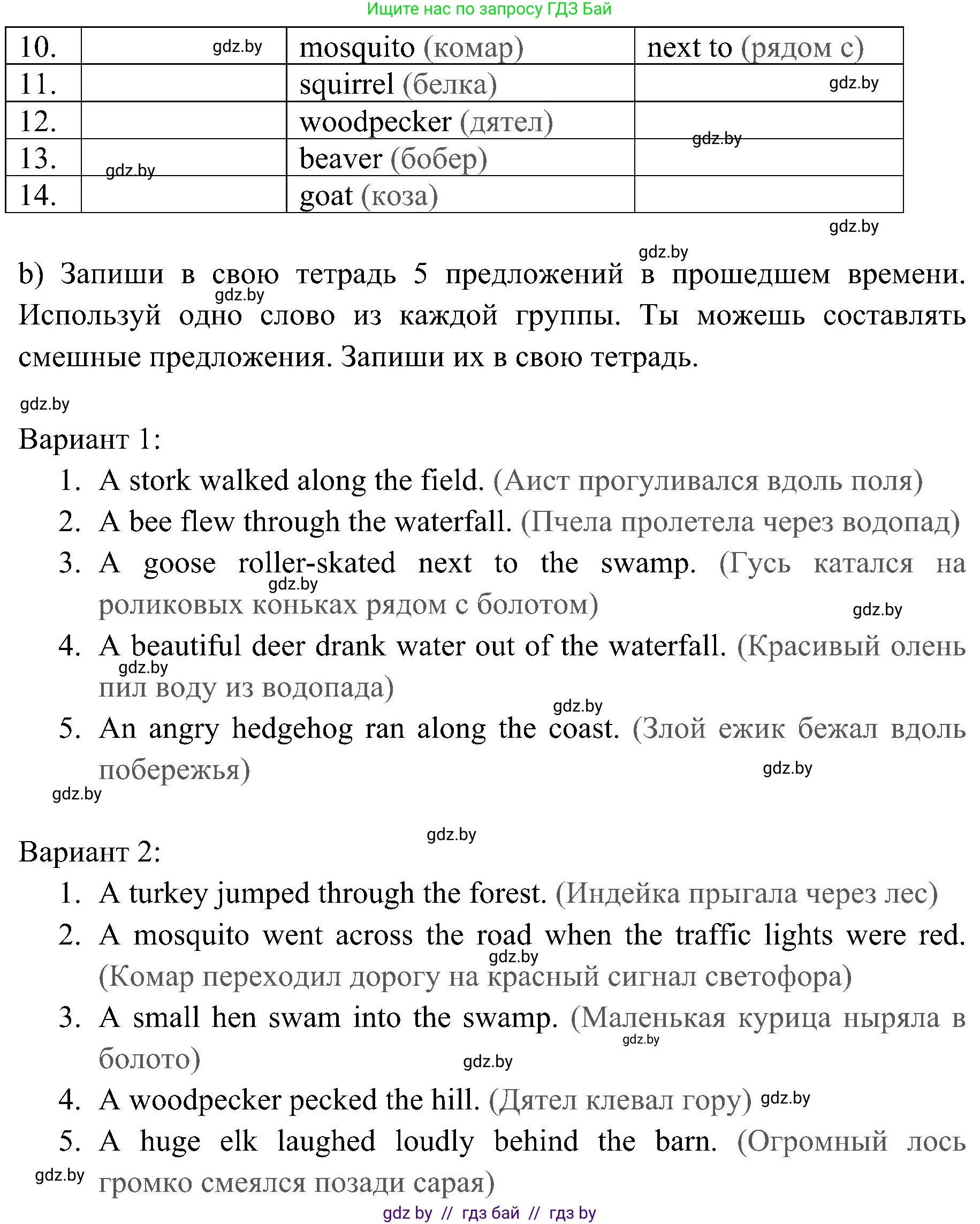 Английский язык (english), 5 класс практикум (activity book ), авторы: Демченко Наталья Валентиновна, Севрюкова Татьяна Юрьевна, Наумова Елена Георгиевна, Лапицкая Людмила Михайловна (Lapitskaya Ludmila), Юхнель Наталья Валентиновна, издательство Аверсэв, Минск, 2019, зелёного цвета, Часть 2, страница 62, номер 3, Решение 1 (продолжение 2)