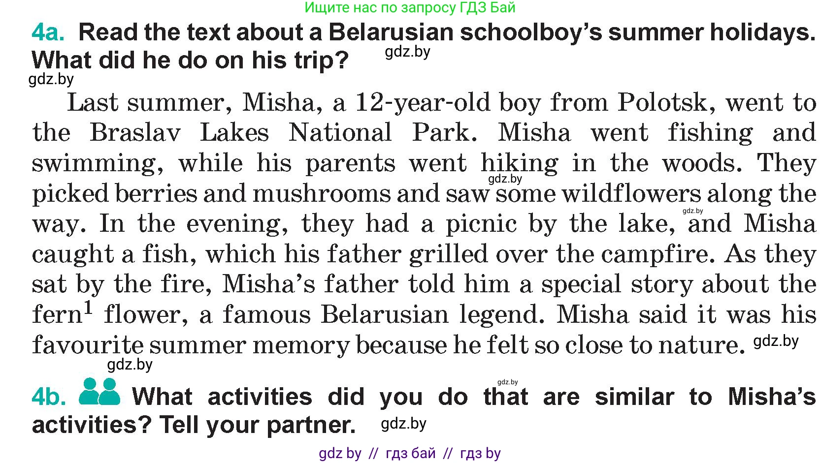 Английский язык (english), 5 класс Учебник (Student's book), авторы: Демченко Наталья Валентиновна, Лапицкая Людмила Михайловна (Lapitskaya Ludmila), Юхнель Наталья Валентиновна, Романчук Вероника Романовна, издательство Адукацыя i выхаванне, Минск, 2025, Часть 1, страница 26, номер 4, Условие