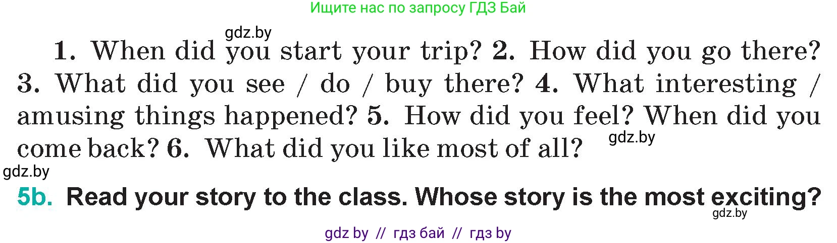 Английский язык (english), 5 класс Учебник (Student's book), авторы: Демченко Наталья Валентиновна, Лапицкая Людмила Михайловна (Lapitskaya Ludmila), Юхнель Наталья Валентиновна, Романчук Вероника Романовна, издательство Адукацыя i выхаванне, Минск, 2025, Часть 2, страница 50, номер 5, Условие (продолжение 2)