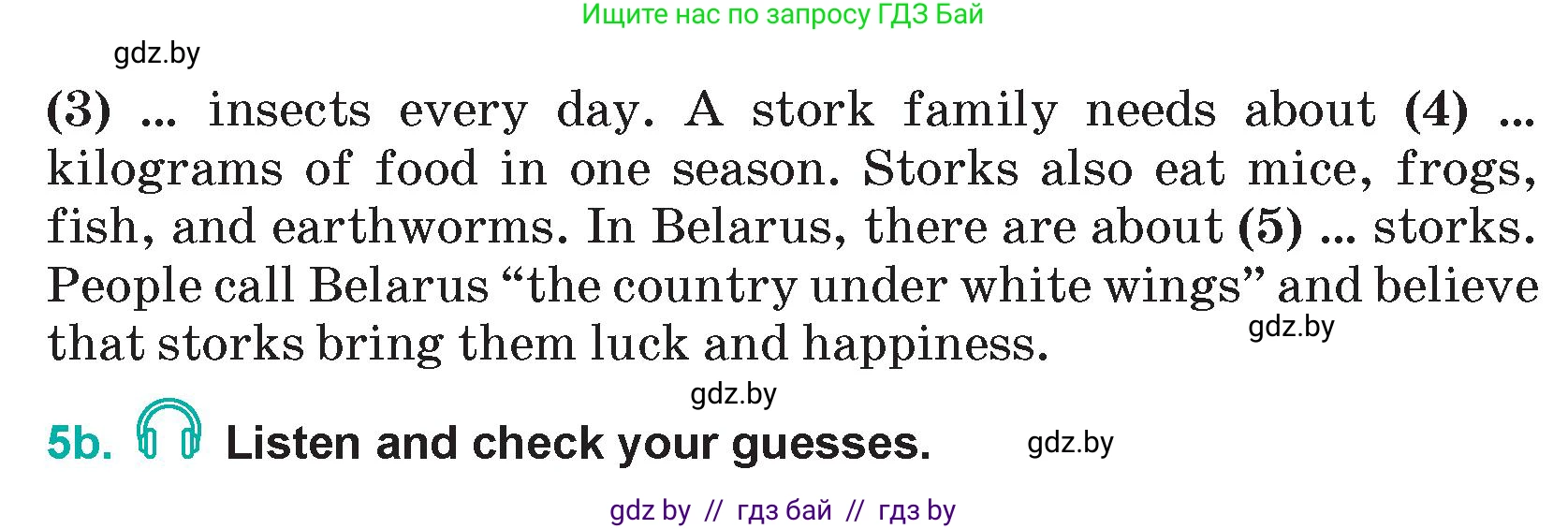 Английский язык (english), 5 класс Учебник (Student's book), авторы: Демченко Наталья Валентиновна, Лапицкая Людмила Михайловна (Lapitskaya Ludmila), Юхнель Наталья Валентиновна, Романчук Вероника Романовна, издательство Адукацыя i выхаванне, Минск, 2025, Часть 2, страница 58, номер 5, Условие (продолжение 2)