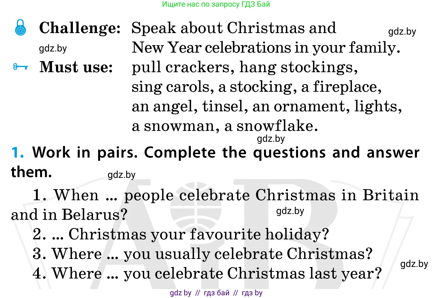 Английский язык (english), 5 класс Учебник, авторы: Демченко Наталья Валентиновна, Севрюкова Татьяна Юрьевна, Наумова Елена Георгиевна, Юхнель Наталья Валентиновна, Лапицкая Людмила Михайловна (Lapitskaya Ludmila), издательство Адукацыя i выхаванне, Минск, 2017, Часть ( Part) 1, страница 110, номер 1, Условие