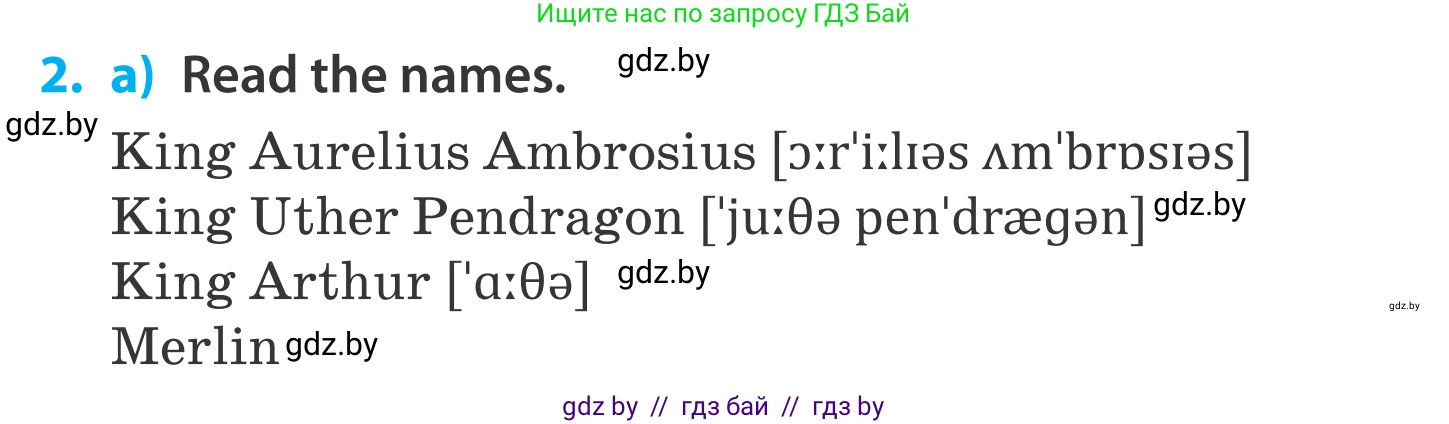 Английский язык (english), 5 класс Учебник, авторы: Демченко Наталья Валентиновна, Севрюкова Татьяна Юрьевна, Наумова Елена Георгиевна, Юхнель Наталья Валентиновна, Лапицкая Людмила Михайловна (Lapitskaya Ludmila), издательство Адукацыя i выхаванне, Минск, 2017, Часть ( Part) 2, страница 66, номер 2, Условие
