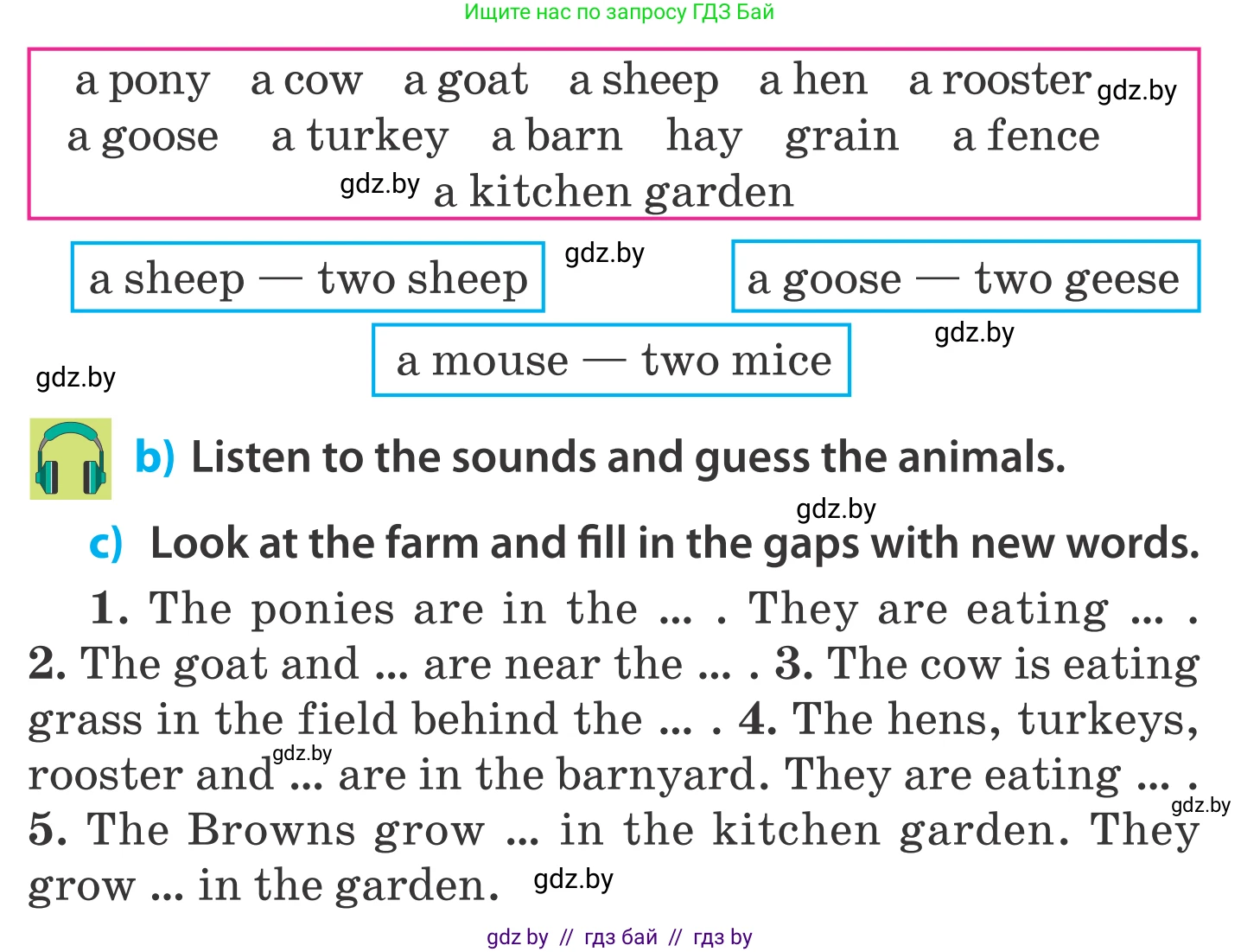 Английский язык (english), 5 класс Учебник, авторы: Демченко Наталья Валентиновна, Севрюкова Татьяна Юрьевна, Наумова Елена Георгиевна, Юхнель Наталья Валентиновна, Лапицкая Людмила Михайловна (Lapitskaya Ludmila), издательство Адукацыя i выхаванне, Минск, 2017, Часть ( Part) 2, страница 52, номер 1, Условие (продолжение 2)