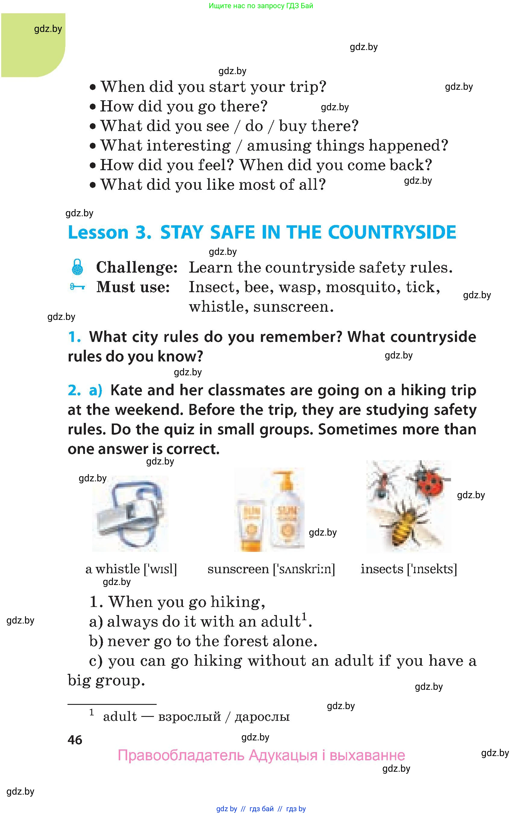 Английский язык (english), 5 класс Учебник, авторы: Демченко Наталья Валентиновна, Севрюкова Татьяна Юрьевна, Наумова Елена Георгиевна, Юхнель Наталья Валентиновна, Лапицкая Людмила Михайловна (Lapitskaya Ludmila), издательство Адукацыя i выхаванне, Минск, 2017, Часть ( Part) 2, страница 46