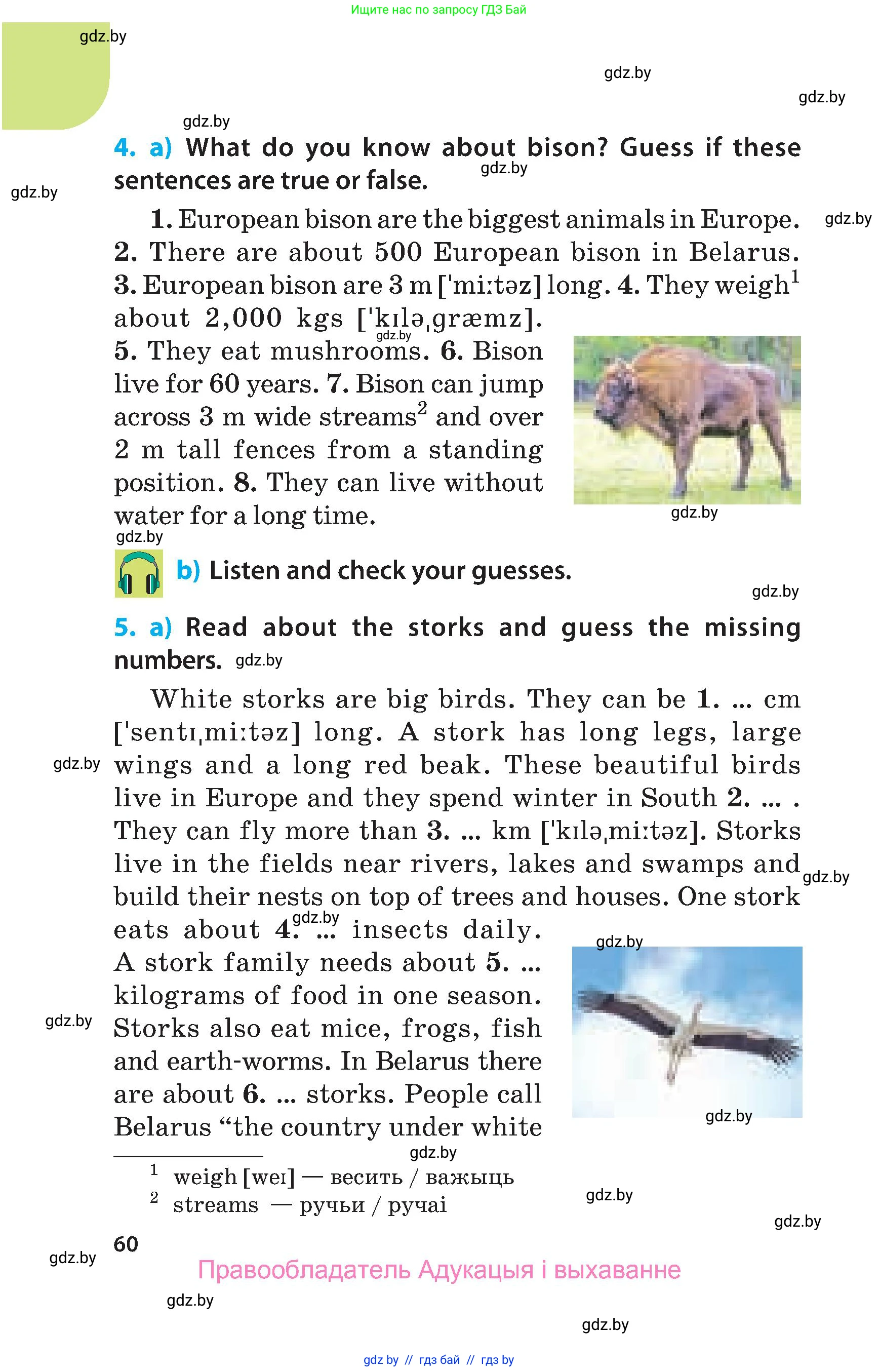 Английский язык (english), 5 класс Учебник, авторы: Демченко Наталья Валентиновна, Севрюкова Татьяна Юрьевна, Наумова Елена Георгиевна, Юхнель Наталья Валентиновна, Лапицкая Людмила Михайловна (Lapitskaya Ludmila), издательство Адукацыя i выхаванне, Минск, 2017, Часть ( Part) 2, страница 60