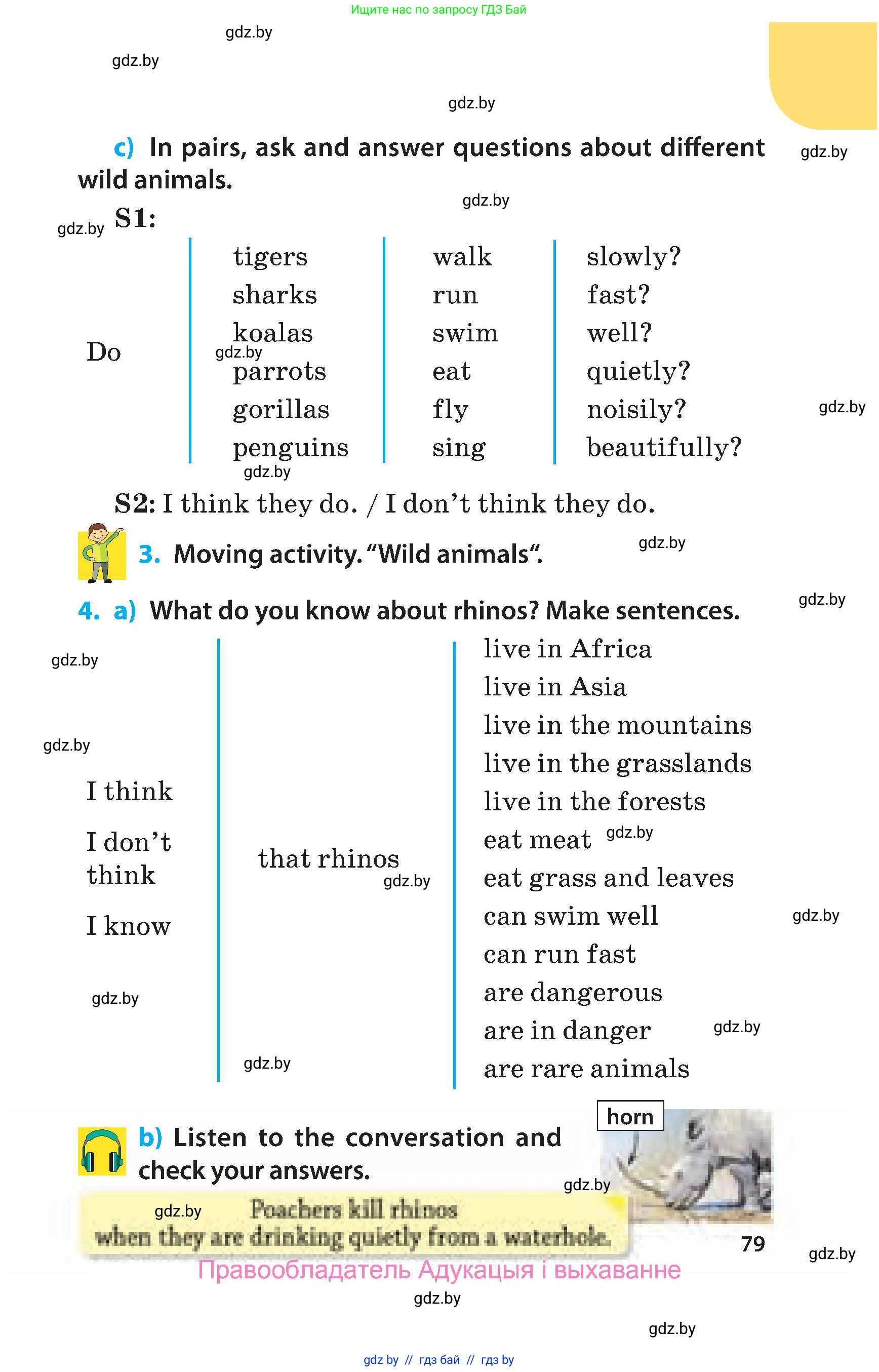 Английский язык (english), 5 класс Учебник, авторы: Демченко Наталья Валентиновна, Севрюкова Татьяна Юрьевна, Наумова Елена Георгиевна, Юхнель Наталья Валентиновна, Лапицкая Людмила Михайловна (Lapitskaya Ludmila), издательство Адукацыя i выхаванне, Минск, 2017, Часть ( Part) 2, страница 79
