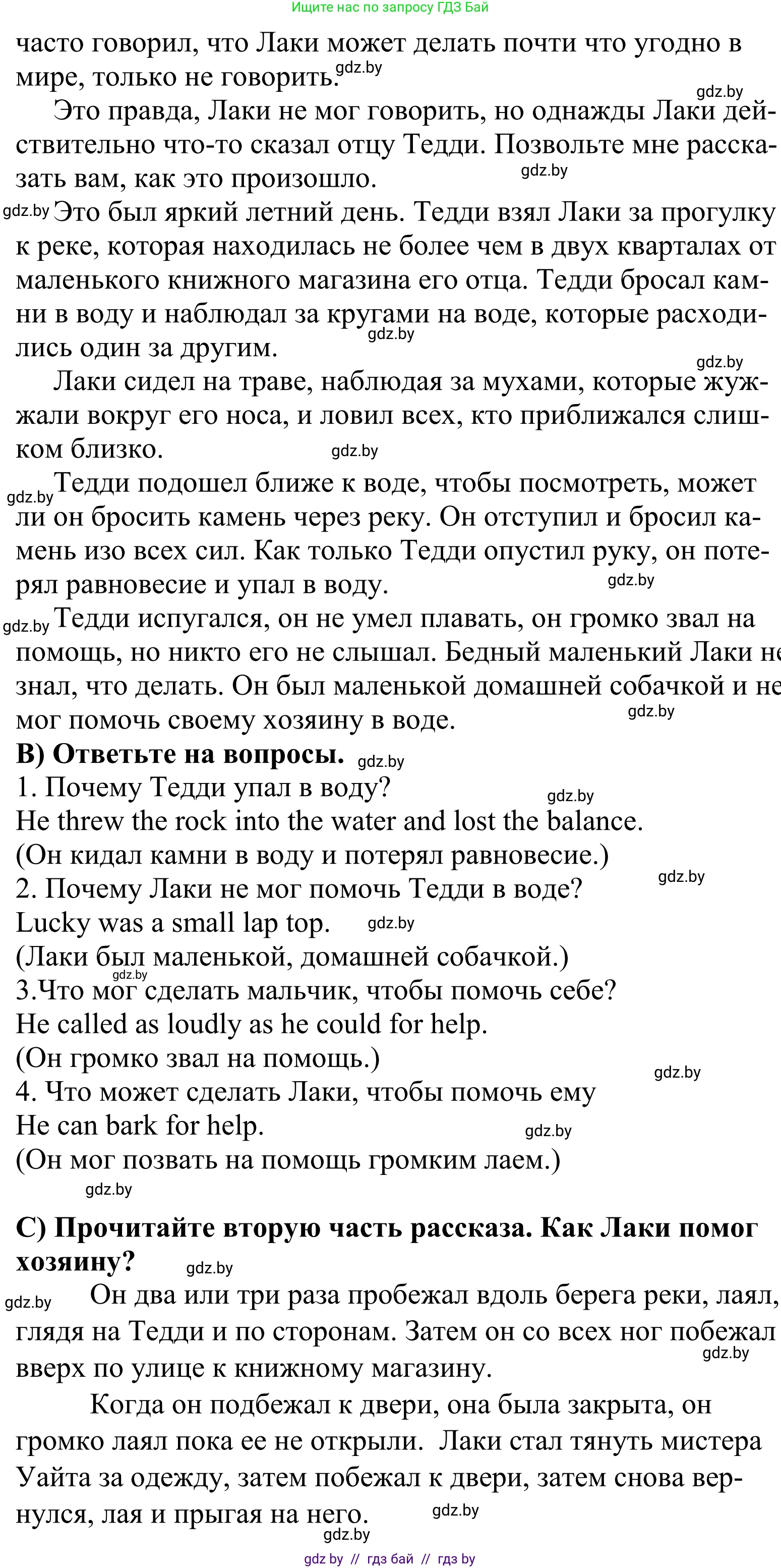 Английский язык (english), 5 класс Учебник, авторы: Демченко Наталья Валентиновна, Севрюкова Татьяна Юрьевна, Наумова Елена Георгиевна, Юхнель Наталья Валентиновна, Лапицкая Людмила Михайловна (Lapitskaya Ludmila), издательство Адукацыя i выхаванне, Минск, 2017, Часть ( Part) 1, страница 63, номер 3, Решение 2 (продолжение 2)