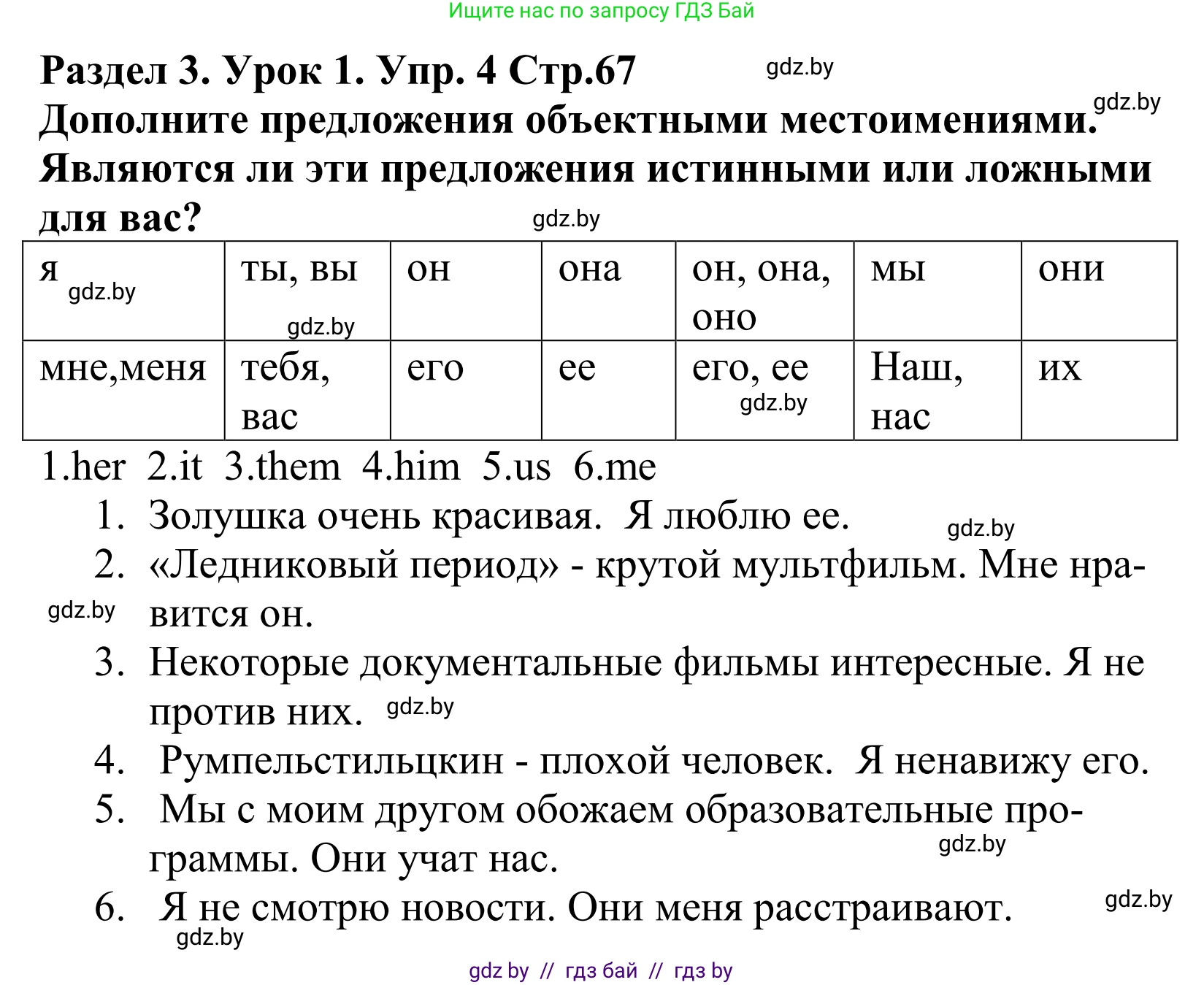 Английский язык (english), 5 класс Учебник, авторы: Демченко Наталья Валентиновна, Севрюкова Татьяна Юрьевна, Наумова Елена Георгиевна, Юхнель Наталья Валентиновна, Лапицкая Людмила Михайловна (Lapitskaya Ludmila), издательство Адукацыя i выхаванне, Минск, 2017, Часть ( Part) 1, страница 67, номер 4, Решение 2
