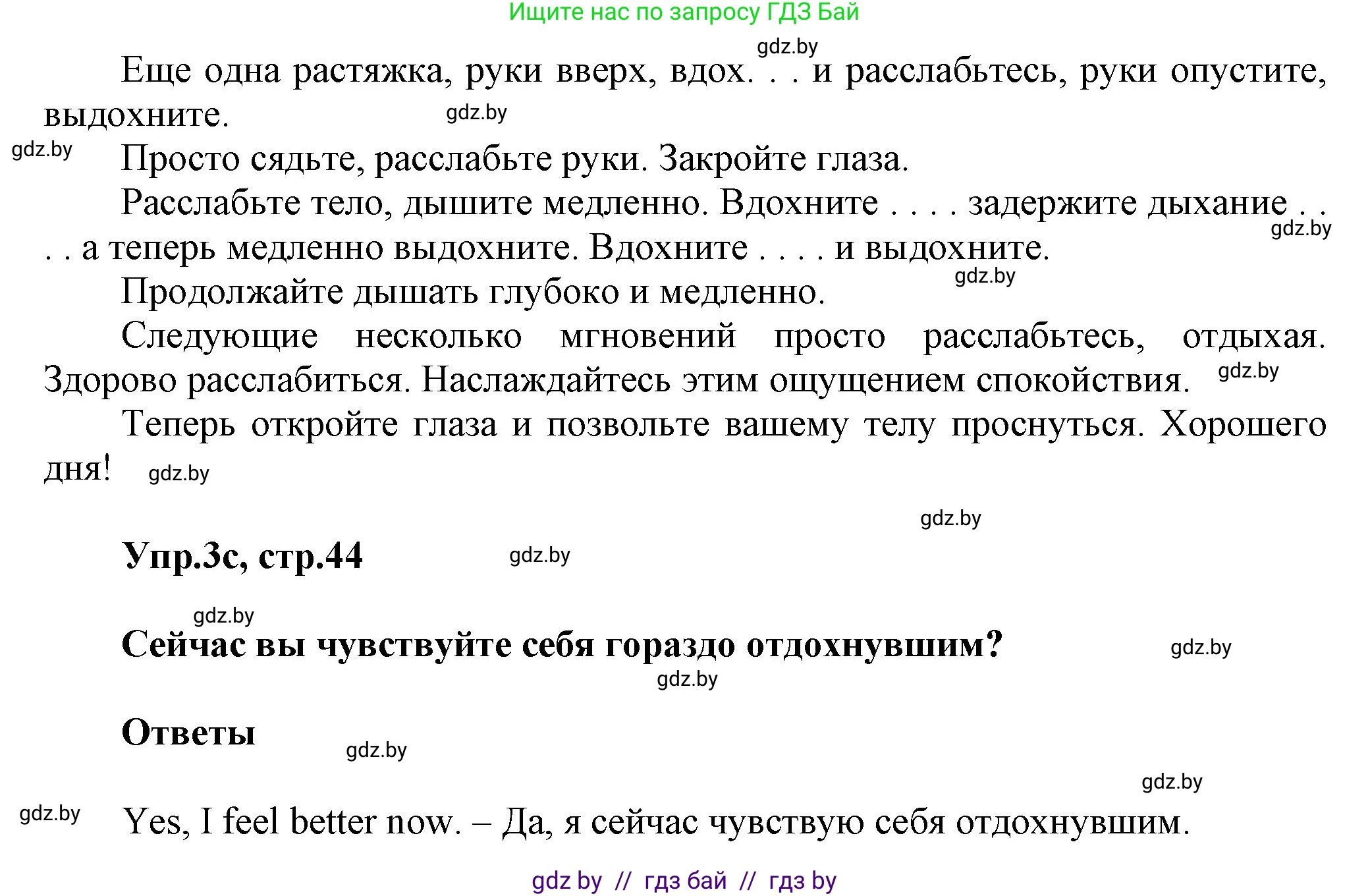 Английский язык (english), 5 класс Учебник, авторы: Демченко Наталья Валентиновна, Севрюкова Татьяна Юрьевна, Наумова Елена Георгиевна, Юхнель Наталья Валентиновна, Лапицкая Людмила Михайловна (Lapitskaya Ludmila), издательство Адукацыя i выхаванне, Минск, 2017, Часть ( Part) 1, страница 44, номер 3, Решение 1 (продолжение 2)