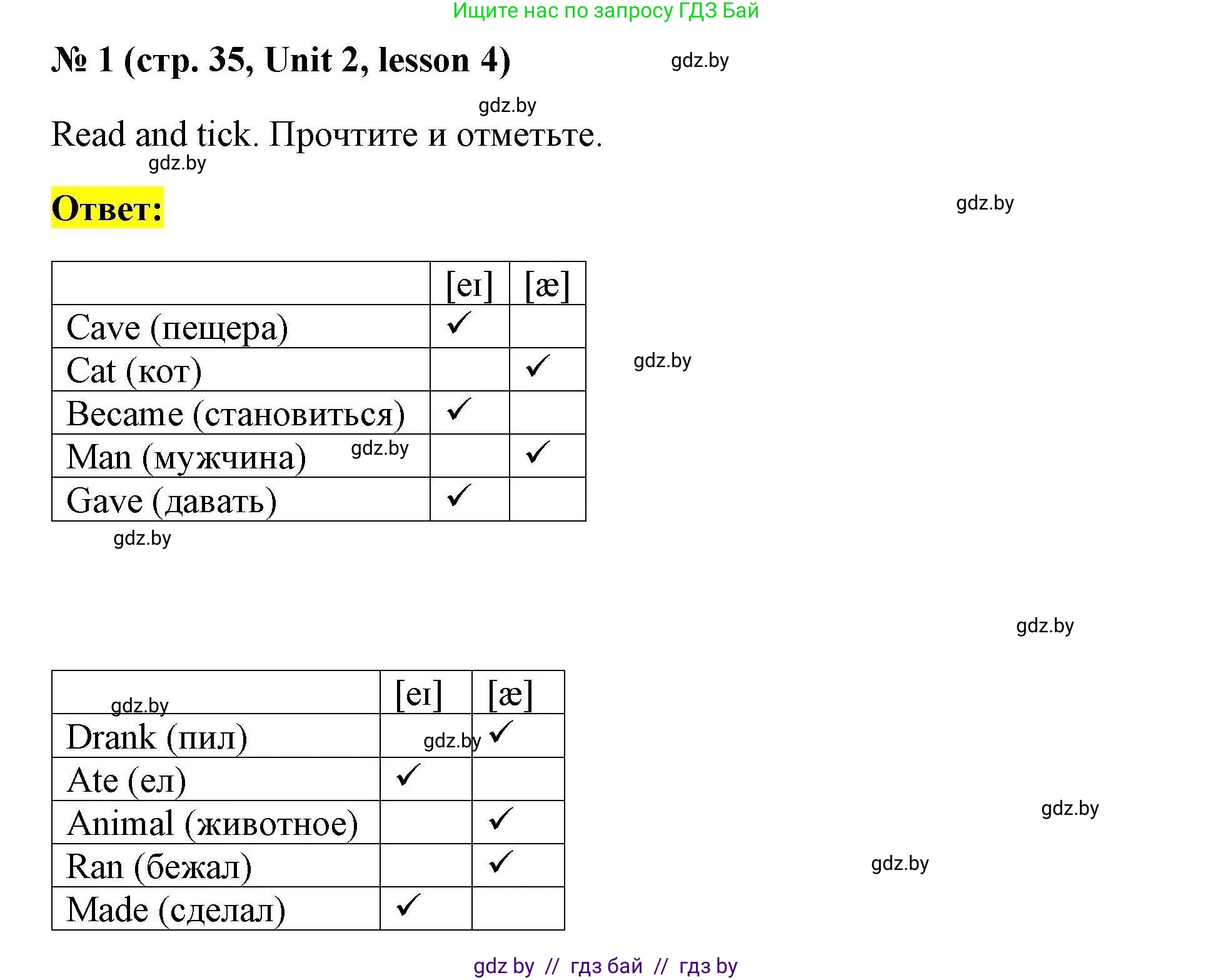 Английский язык (english), 5 класс Рабочая тетрадь (workbook), авторы: Лапицкая Людмила Михайловна (Lapitskaya Ludmila), Калишевич Алла Ивановна, Севрюкова Татьяна Юрьевна, Седунова Наталья Михайловна (Sedunova Natalia), издательство Аверсэв, Минск, 2020, оранжевого цвета, Часть 1, страница 35, номер 1, Решение
