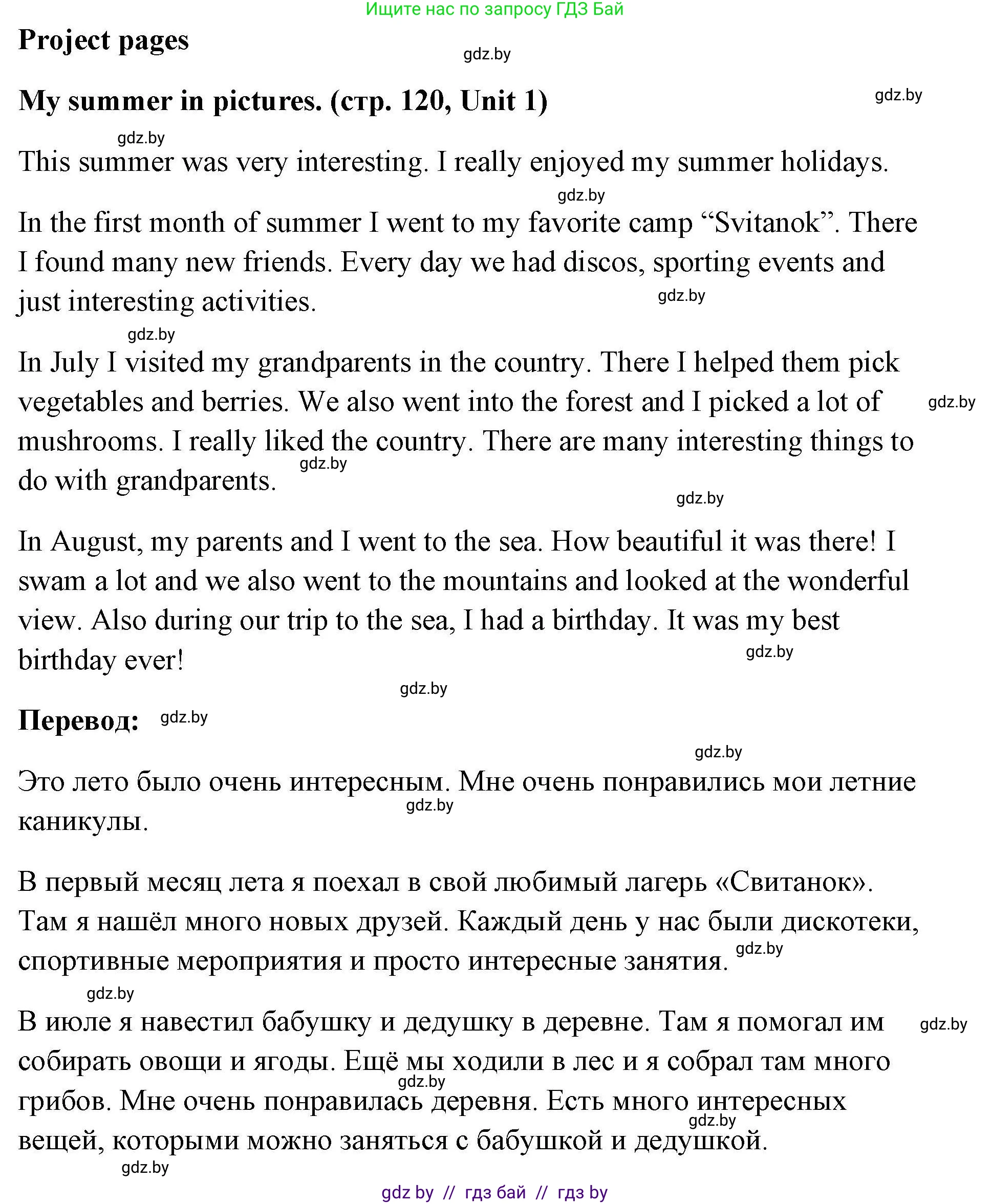 Английский язык (english), 5 класс Рабочая тетрадь (workbook), авторы: Лапицкая Людмила Михайловна (Lapitskaya Ludmila), Калишевич Алла Ивановна, Севрюкова Татьяна Юрьевна, Седунова Наталья Михайловна (Sedunova Natalia), издательство Аверсэв, Минск, 2020, оранжевого цвета, Часть 1, страница 120, Решение