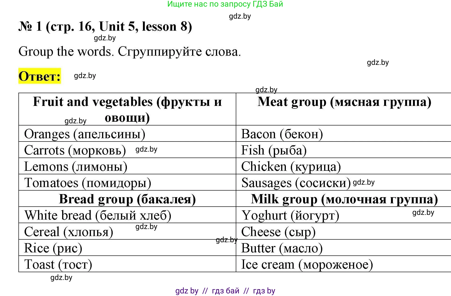Английский язык (english), 5 класс Рабочая тетрадь (workbook), авторы: Лапицкая Людмила Михайловна (Lapitskaya Ludmila), Калишевич Алла Ивановна, Севрюкова Татьяна Юрьевна, Седунова Наталья Михайловна (Sedunova Natalia), издательство Аверсэв, Минск, 2020, оранжевого цвета, Часть 2, страница 16, номер 1, Решение