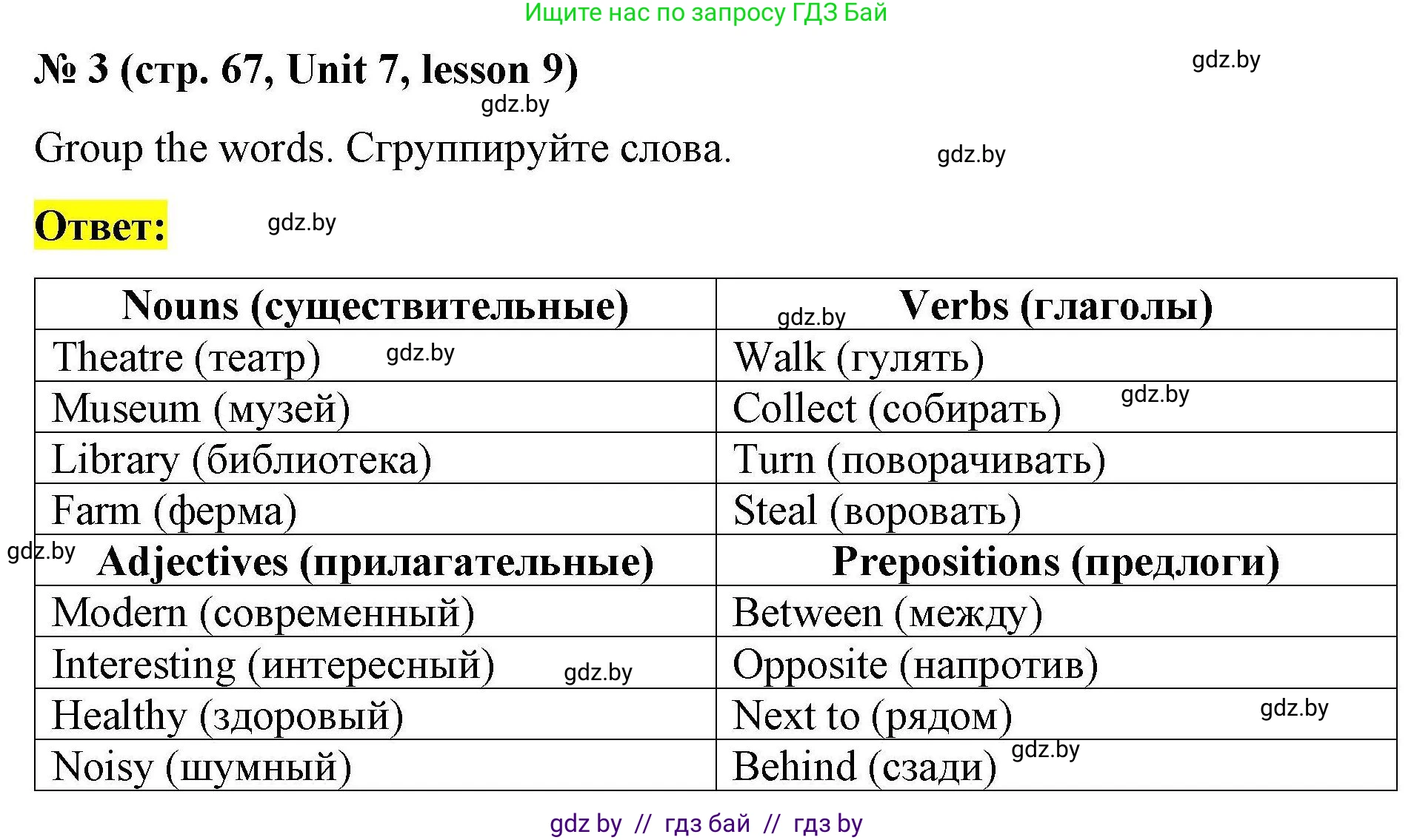 Английский язык (english), 5 класс Рабочая тетрадь (workbook), авторы: Лапицкая Людмила Михайловна (Lapitskaya Ludmila), Калишевич Алла Ивановна, Севрюкова Татьяна Юрьевна, Седунова Наталья Михайловна (Sedunova Natalia), издательство Аверсэв, Минск, 2020, оранжевого цвета, Часть 2, страница 67, номер 3, Решение