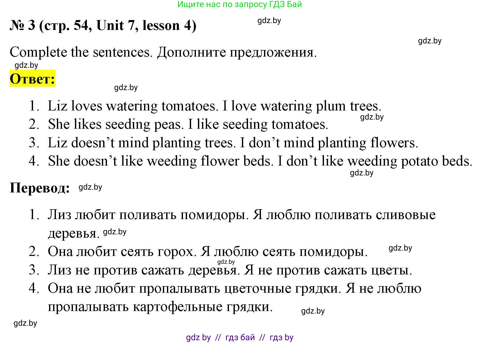 Английский язык (english), 5 класс Рабочая тетрадь (workbook), авторы: Лапицкая Людмила Михайловна (Lapitskaya Ludmila), Калишевич Алла Ивановна, Севрюкова Татьяна Юрьевна, Седунова Наталья Михайловна (Sedunova Natalia), издательство Аверсэв, Минск, 2020, оранжевого цвета, Часть 2, страница 54, номер 3, Решение