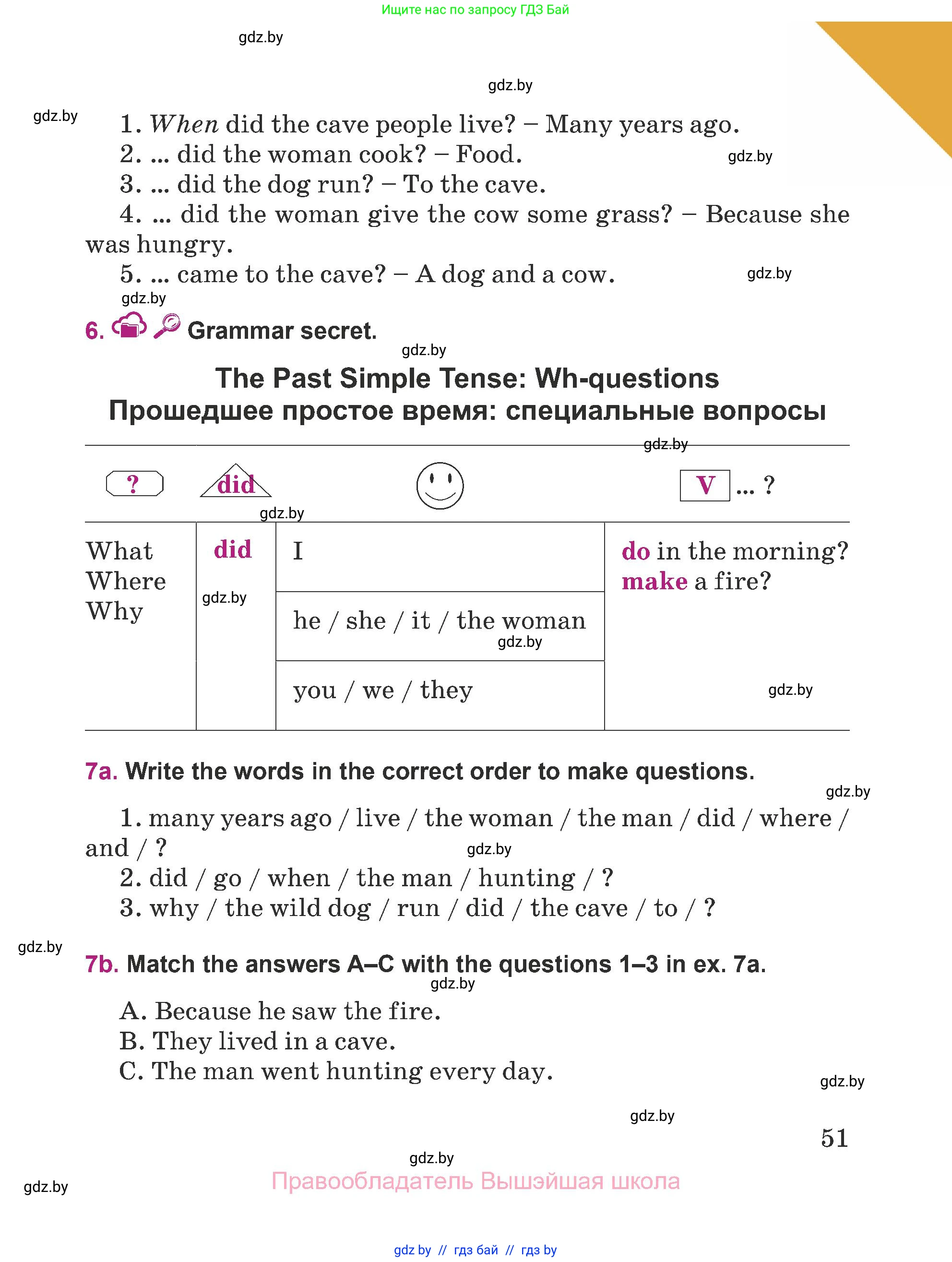 Английский язык (english), 5 класс Учебник (Student's book), авторы: Лапицкая Людмила Михайловна (Lapitskaya Ludmila), Калишевич Алла Ивановна, Севрюкова Татьяна Юрьевна, Седунова Наталья Михайловна (Sedunova Natalia), издательство Вышэйшая школа, Минск, 2020, Часть 1, страница 51