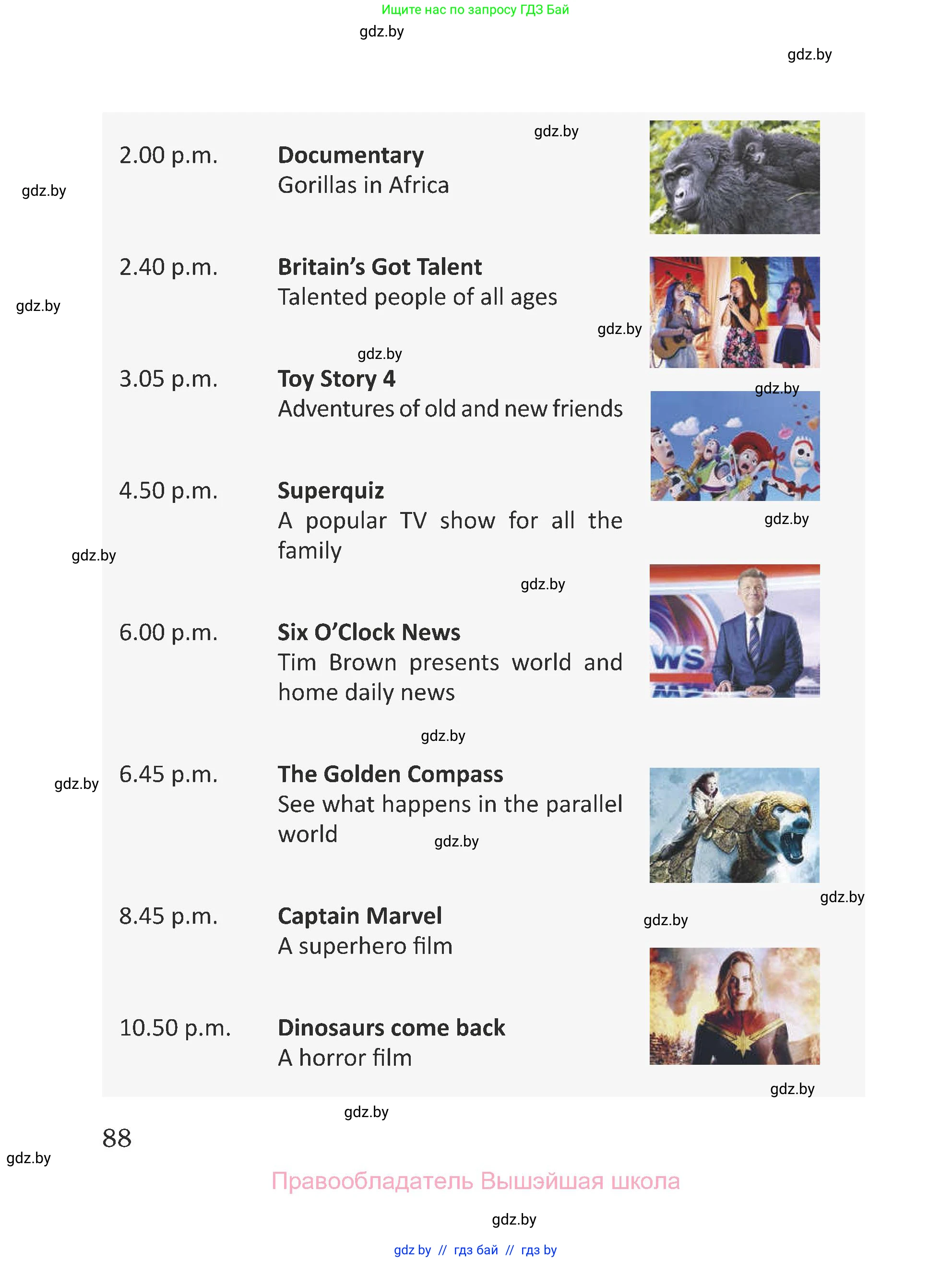 Английский язык (english), 5 класс Учебник (Student's book), авторы: Лапицкая Людмила Михайловна (Lapitskaya Ludmila), Калишевич Алла Ивановна, Севрюкова Татьяна Юрьевна, Седунова Наталья Михайловна (Sedunova Natalia), издательство Вышэйшая школа, Минск, 2020, страница 88