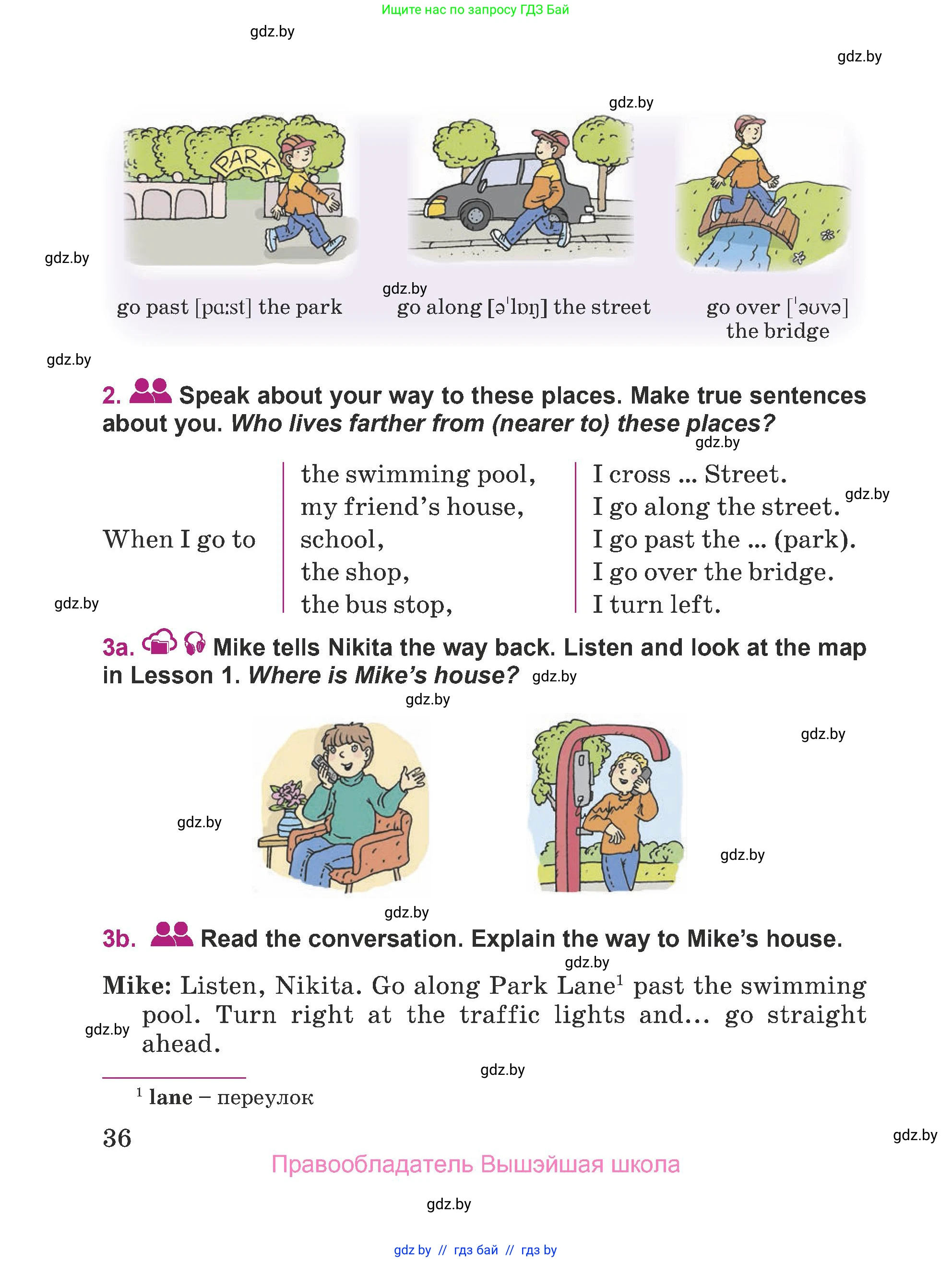 Английский язык (english), 5 класс Учебник (Student's book), авторы: Лапицкая Людмила Михайловна (Lapitskaya Ludmila), Калишевич Алла Ивановна, Севрюкова Татьяна Юрьевна, Седунова Наталья Михайловна (Sedunova Natalia), издательство Вышэйшая школа, Минск, 2020, Часть 2, страница 36