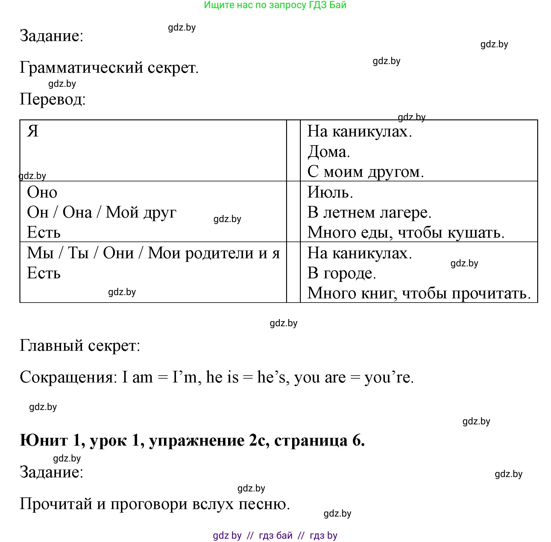 Английский язык (english), 5 класс Учебник (Student's book), авторы: Лапицкая Людмила Михайловна (Lapitskaya Ludmila), Калишевич Алла Ивановна, Севрюкова Татьяна Юрьевна, Седунова Наталья Михайловна (Sedunova Natalia), издательство Вышэйшая школа, Минск, 2020, Часть 1, страница 5, номер 2, Решение 1 (продолжение 2)
