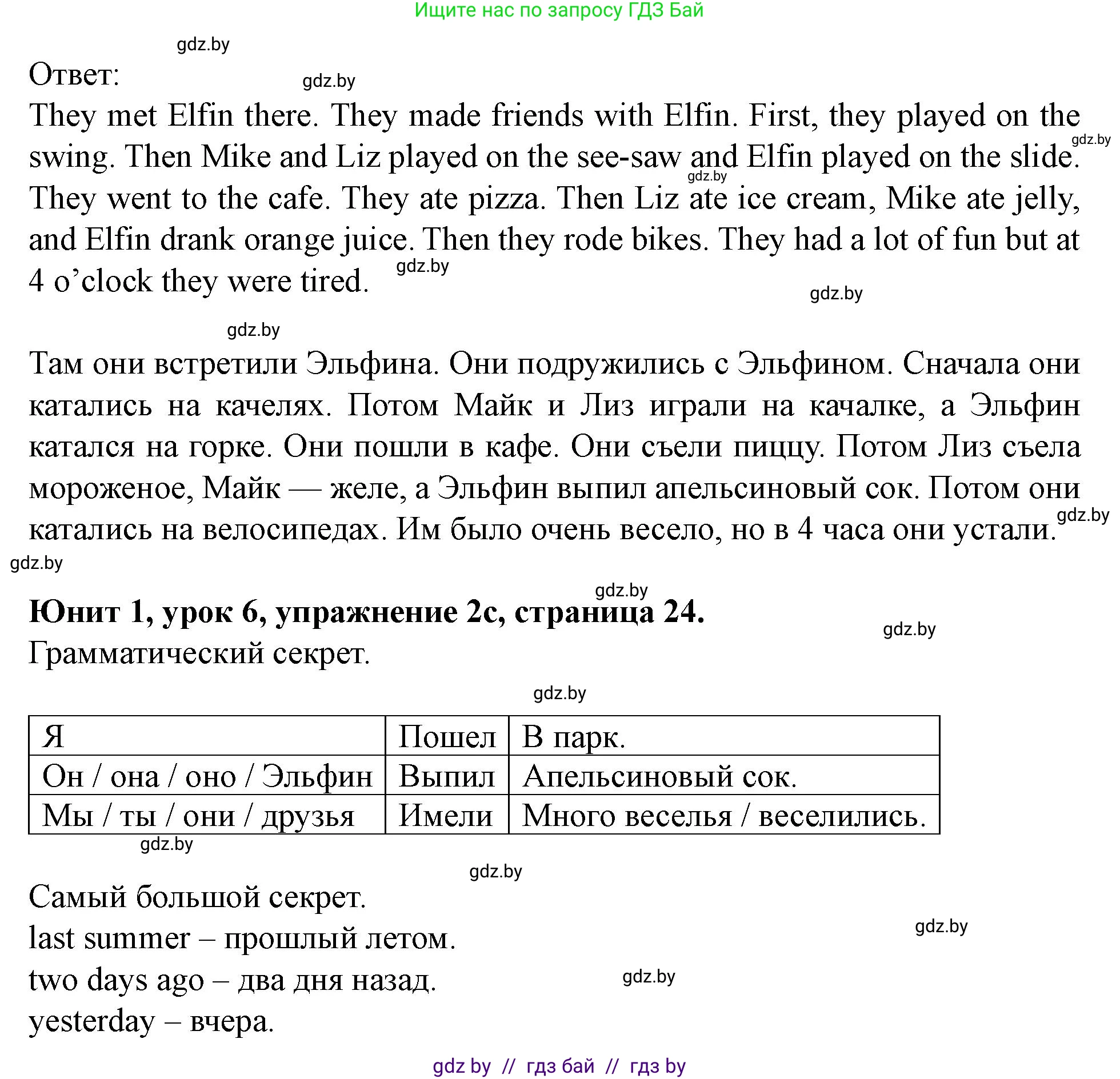 Английский язык (english), 5 класс Учебник (Student's book), авторы: Лапицкая Людмила Михайловна (Lapitskaya Ludmila), Калишевич Алла Ивановна, Севрюкова Татьяна Юрьевна, Седунова Наталья Михайловна (Sedunova Natalia), издательство Вышэйшая школа, Минск, 2020, Часть 1, страница 22, номер 2, Решение 1 (продолжение 2)