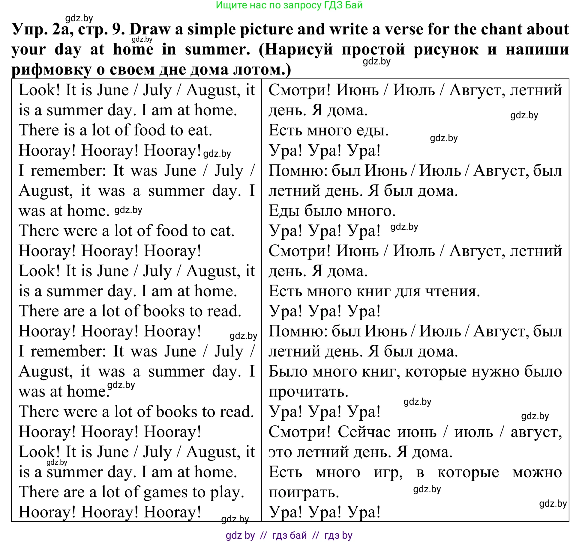 Английский язык (english), 5 класс Учебник (Student's book), авторы: Лапицкая Людмила Михайловна (Lapitskaya Ludmila), Калишевич Алла Ивановна, Севрюкова Татьяна Юрьевна, Седунова Наталья Михайловна (Sedunova Natalia), издательство Вышэйшая школа, Минск, 2020, Часть 1, страница 9, номер 2, Решение 2