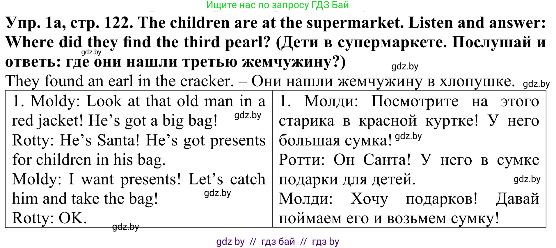 Английский язык (english), 5 класс Учебник (Student's book), авторы: Лапицкая Людмила Михайловна (Lapitskaya Ludmila), Калишевич Алла Ивановна, Севрюкова Татьяна Юрьевна, Седунова Наталья Михайловна (Sedunova Natalia), издательство Вышэйшая школа, Минск, 2020, Часть 1, страница 122, номер 1, Решение 2