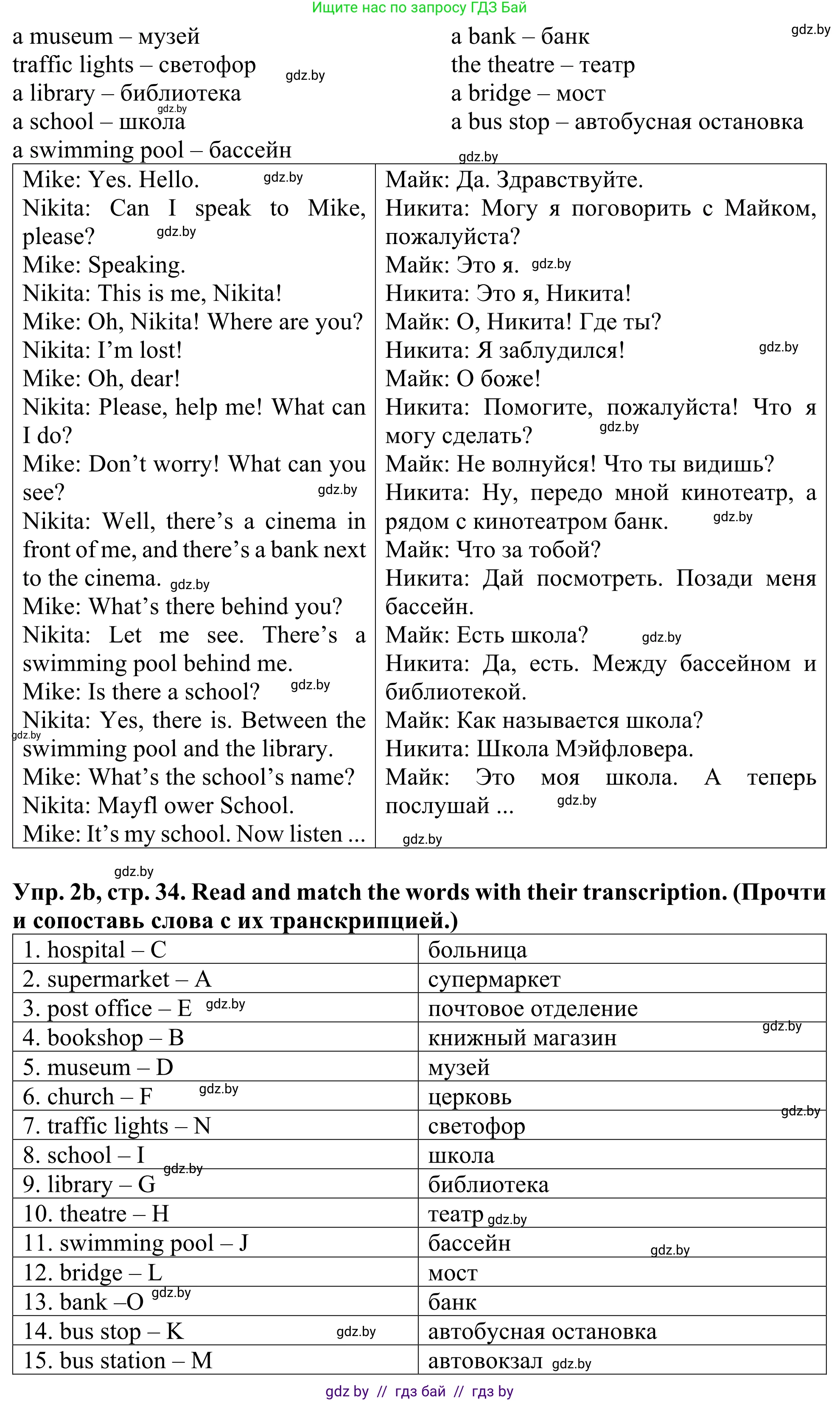 Английский язык (english), 5 класс Учебник (Student's book), авторы: Лапицкая Людмила Михайловна (Lapitskaya Ludmila), Калишевич Алла Ивановна, Севрюкова Татьяна Юрьевна, Седунова Наталья Михайловна (Sedunova Natalia), издательство Вышэйшая школа, Минск, 2020, Часть 2, страница 33, номер 2, Решение 2 (продолжение 2)