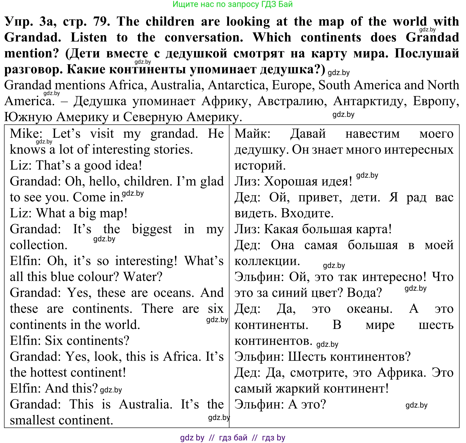 Английский язык (english), 5 класс Учебник (Student's book), авторы: Лапицкая Людмила Михайловна (Lapitskaya Ludmila), Калишевич Алла Ивановна, Севрюкова Татьяна Юрьевна, Седунова Наталья Михайловна (Sedunova Natalia), издательство Вышэйшая школа, Минск, 2020, Часть 2, страница 79, номер 3, Решение 2